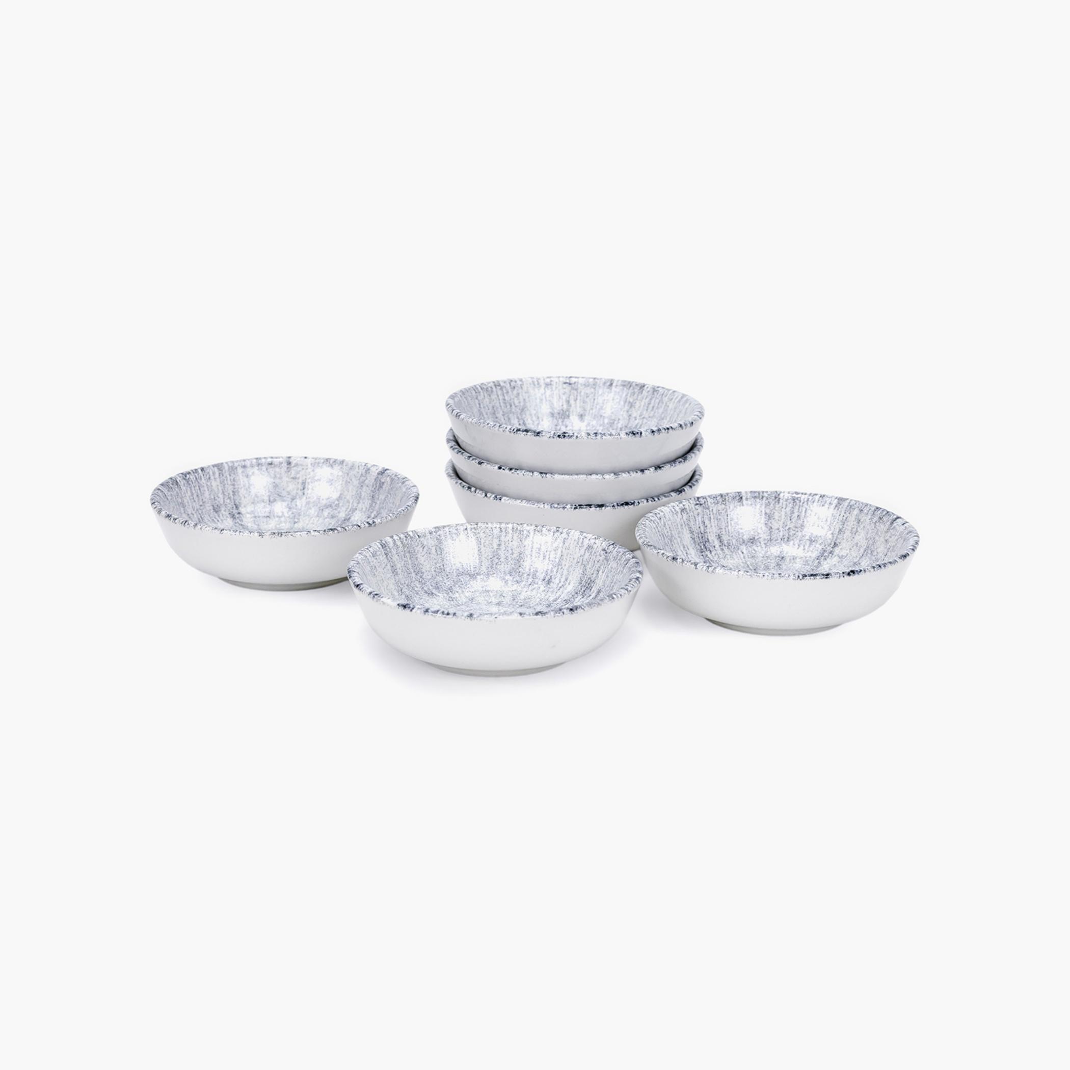 Ceramic Speckled Round Snack Bowls, Set of Six-household-dining-dinnerware-bowls-image-1