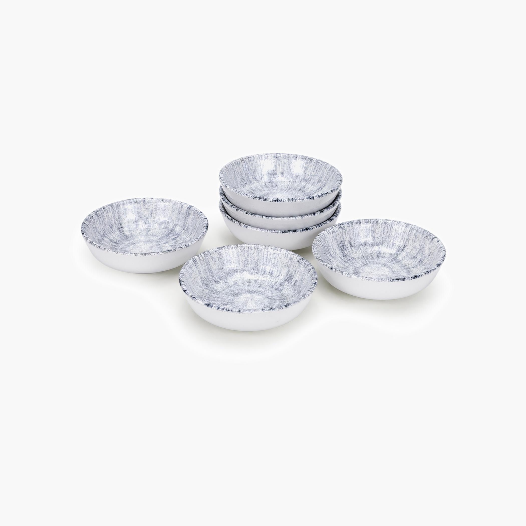 Ceramic Speckled Round Snack Bowls, Set of Six-household-dining-dinnerware-bowls-image-2