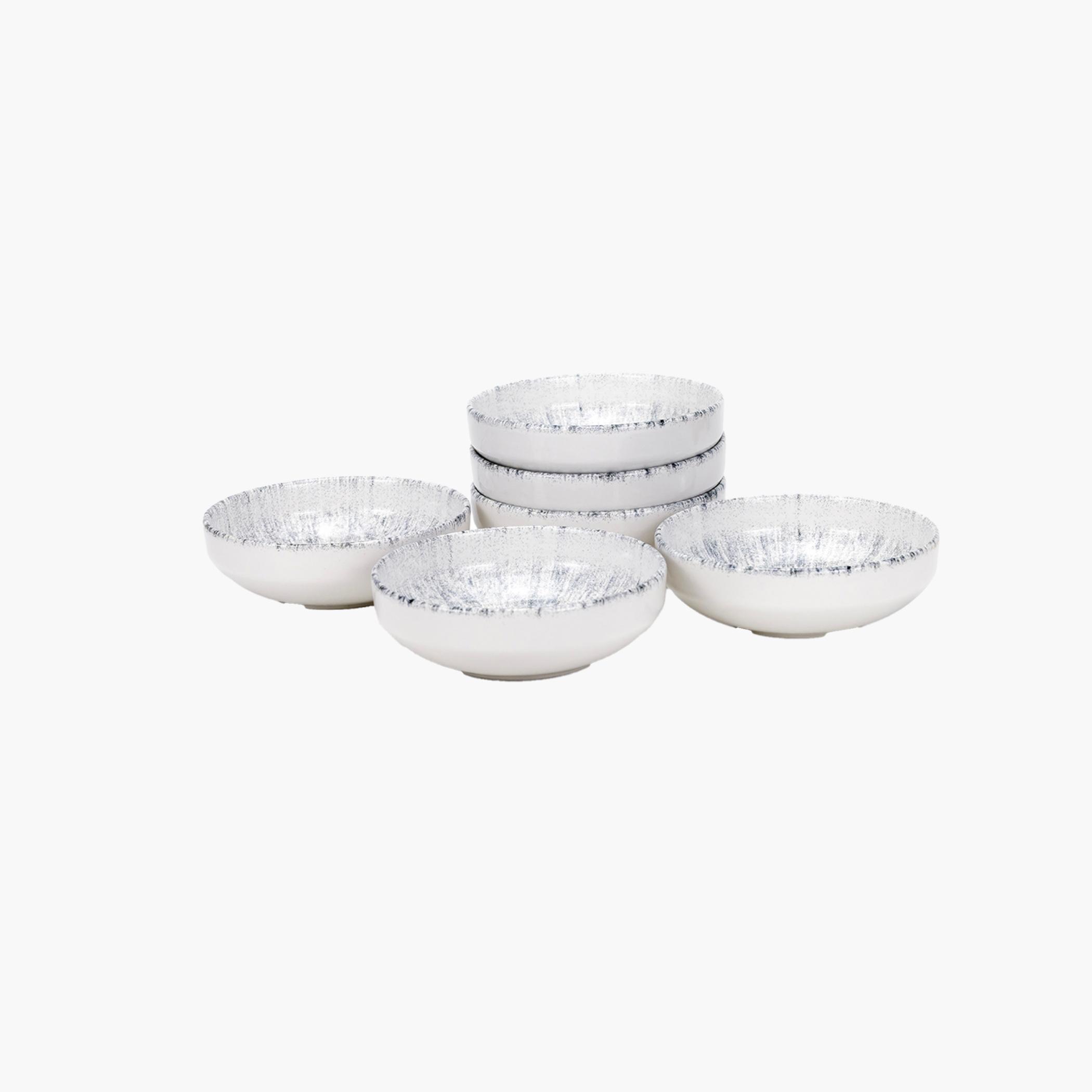 Ceramic Abstract Design Serving Bowls - Set of Six-household-dining-dinnerware-bowls-image-1