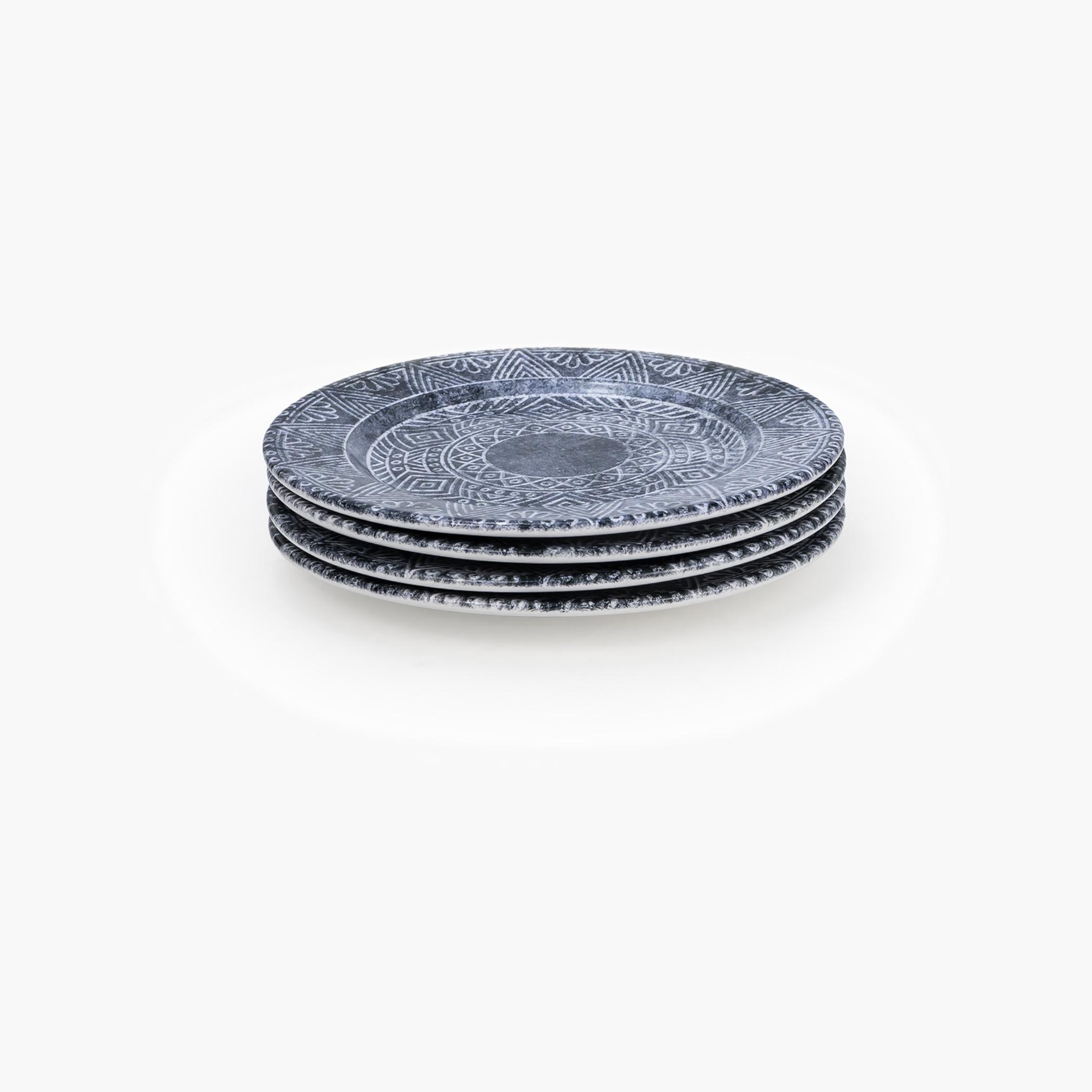 Textured Grey Dinner Plate Set-household-dining-dinnerware-plates-image-2