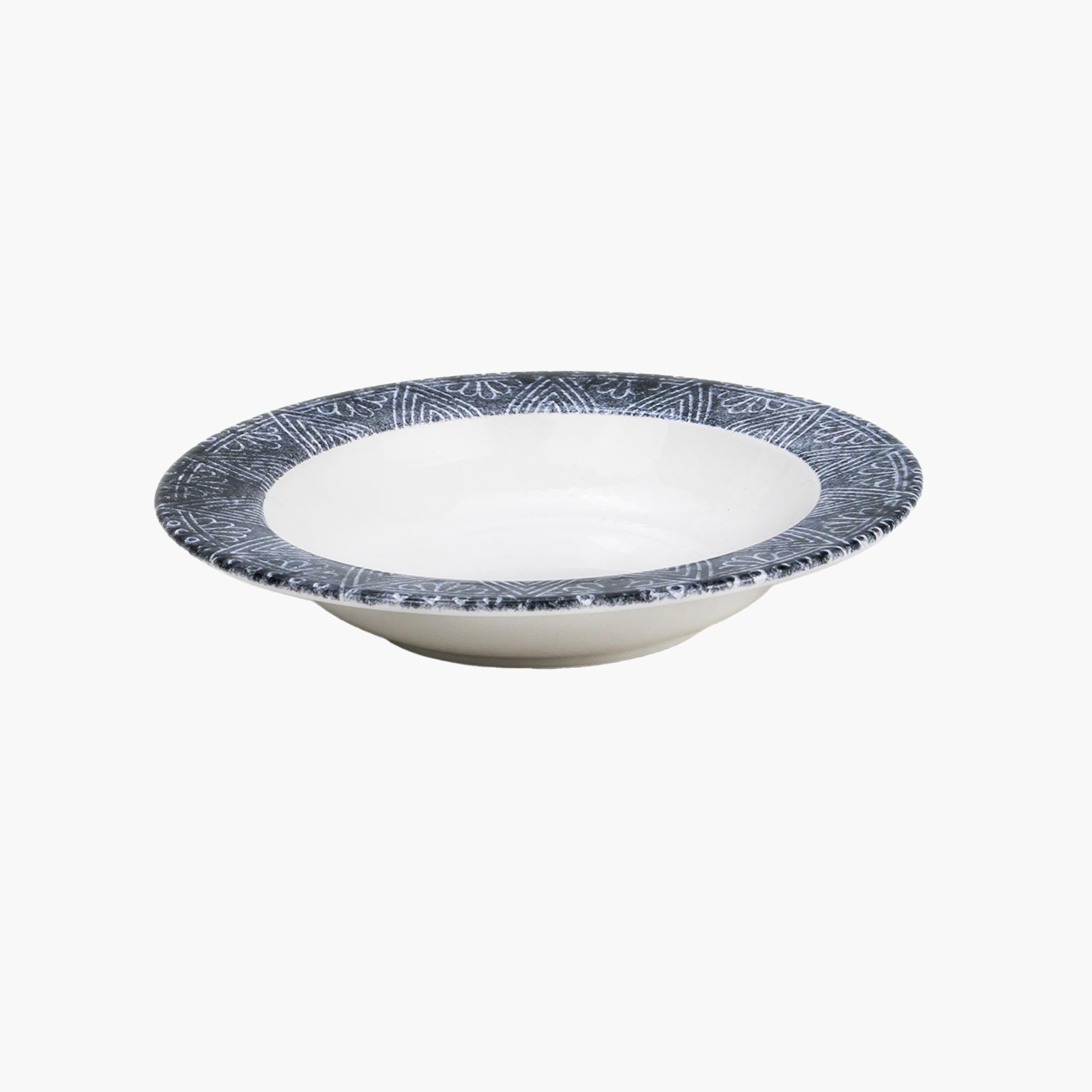 Patterned Ceramic Deep Serving Plate-household-dining-dinnerware-plates-image-3