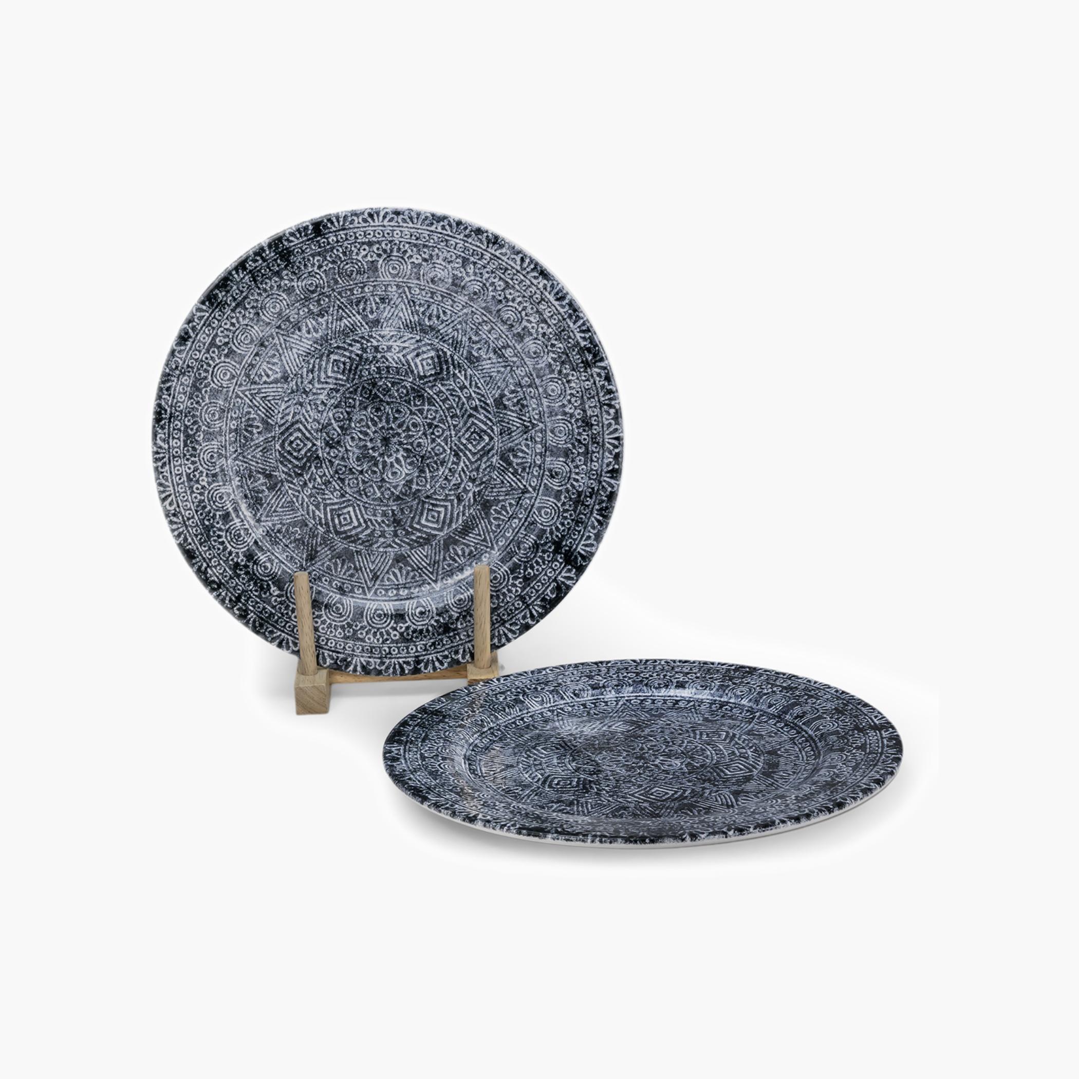 Edessa Patterned Ceramic Round Dinner Plate-household-dining-dinnerware-plates-image-1