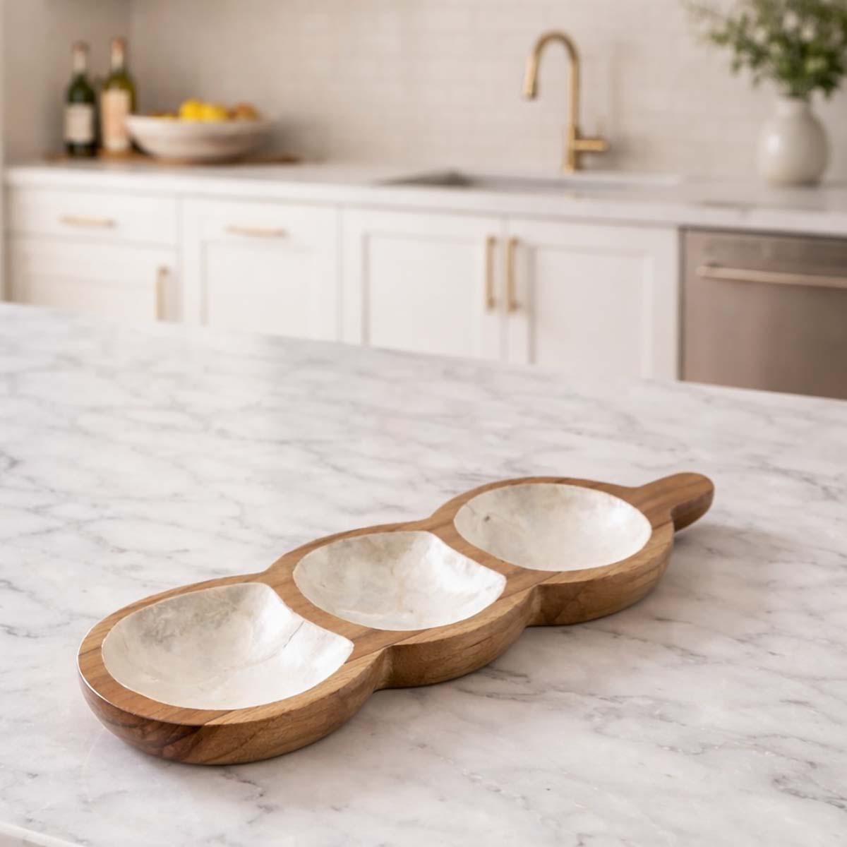 The 8 Senses Living Capiz Seashell Serving Tray