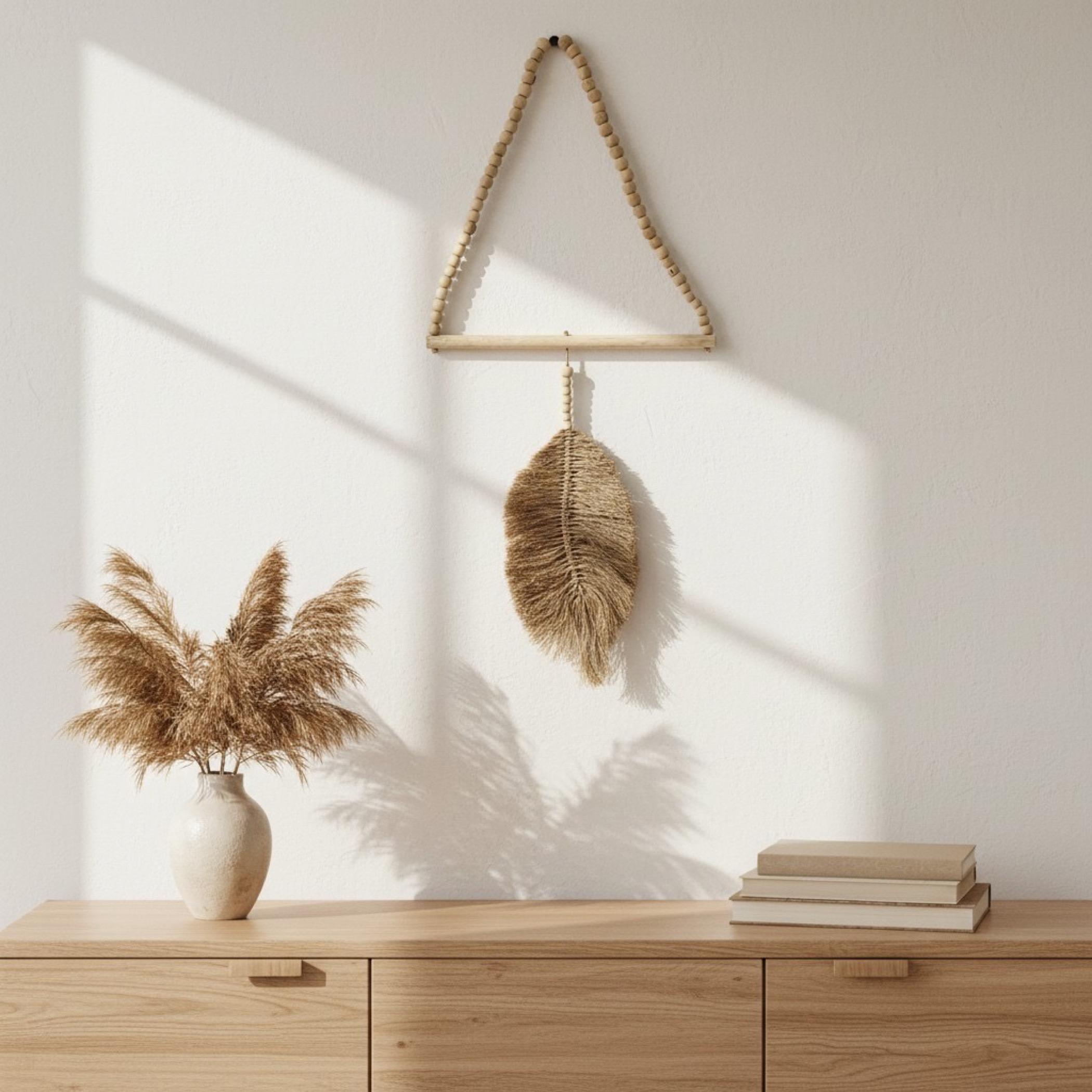 The 8 Senses Living Raffia Leaf Wall Accent