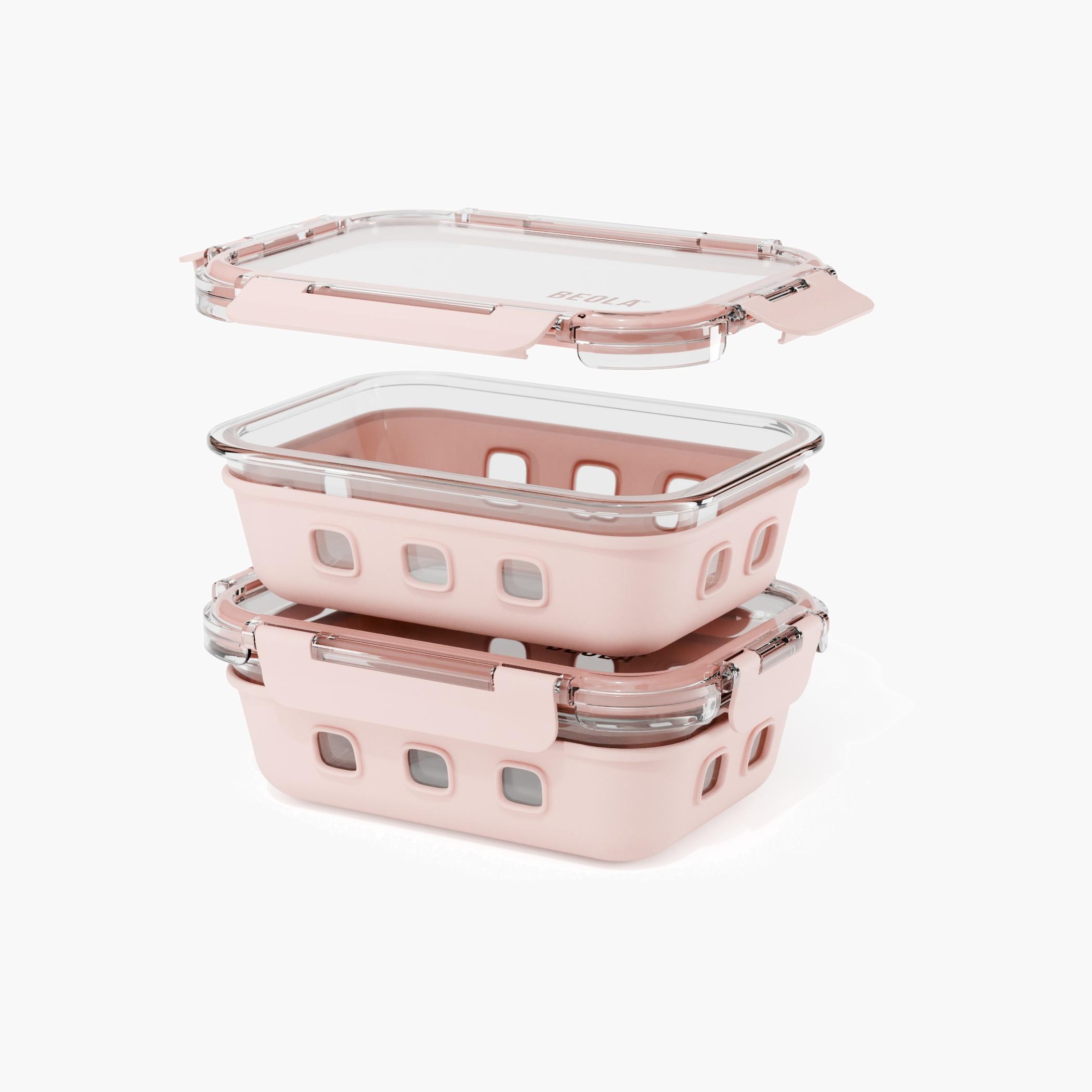 BEOLA Glass Food Container 0.64L Set of Two-school-lunchessentials-lunchboxes-image-1