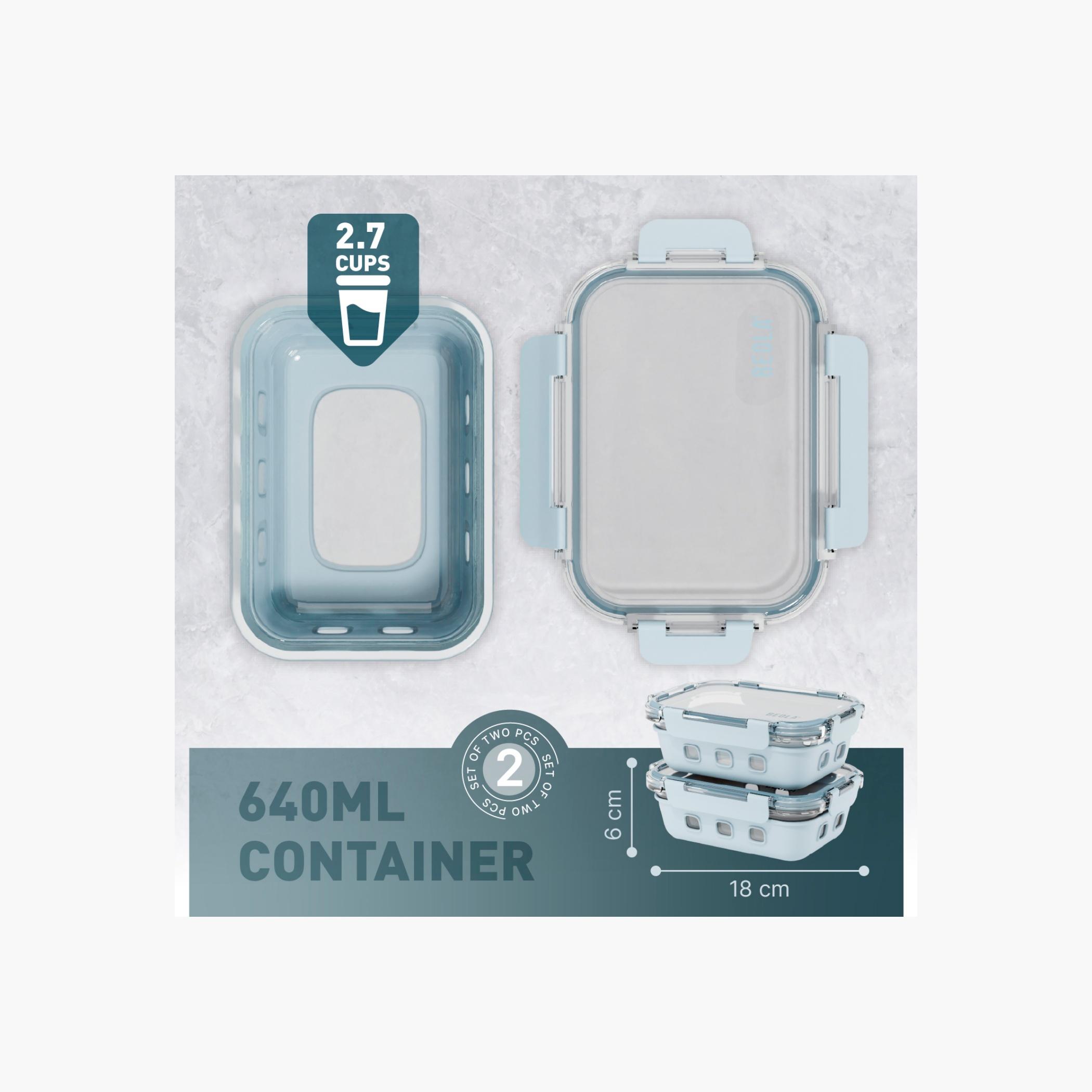 BEOLA Glass Food Container 0.64L Set of Two-school-lunchessentials-lunchboxes-image-2