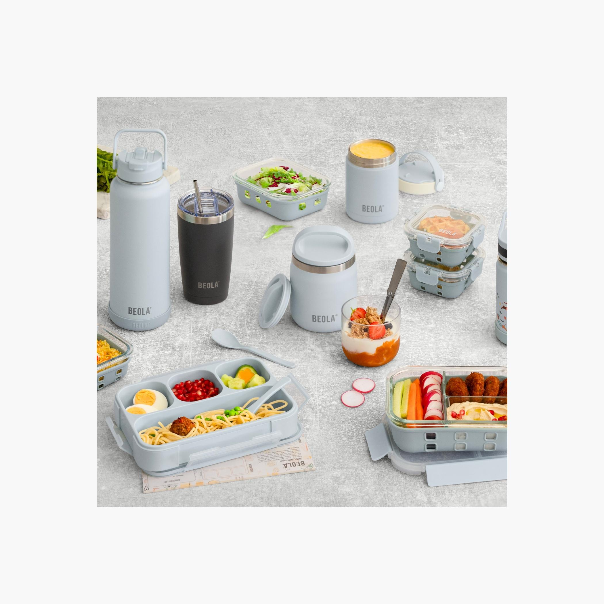 BEOLA Glass Food Container 0.64L Set of Two-school-lunchessentials-lunchboxes-image-4