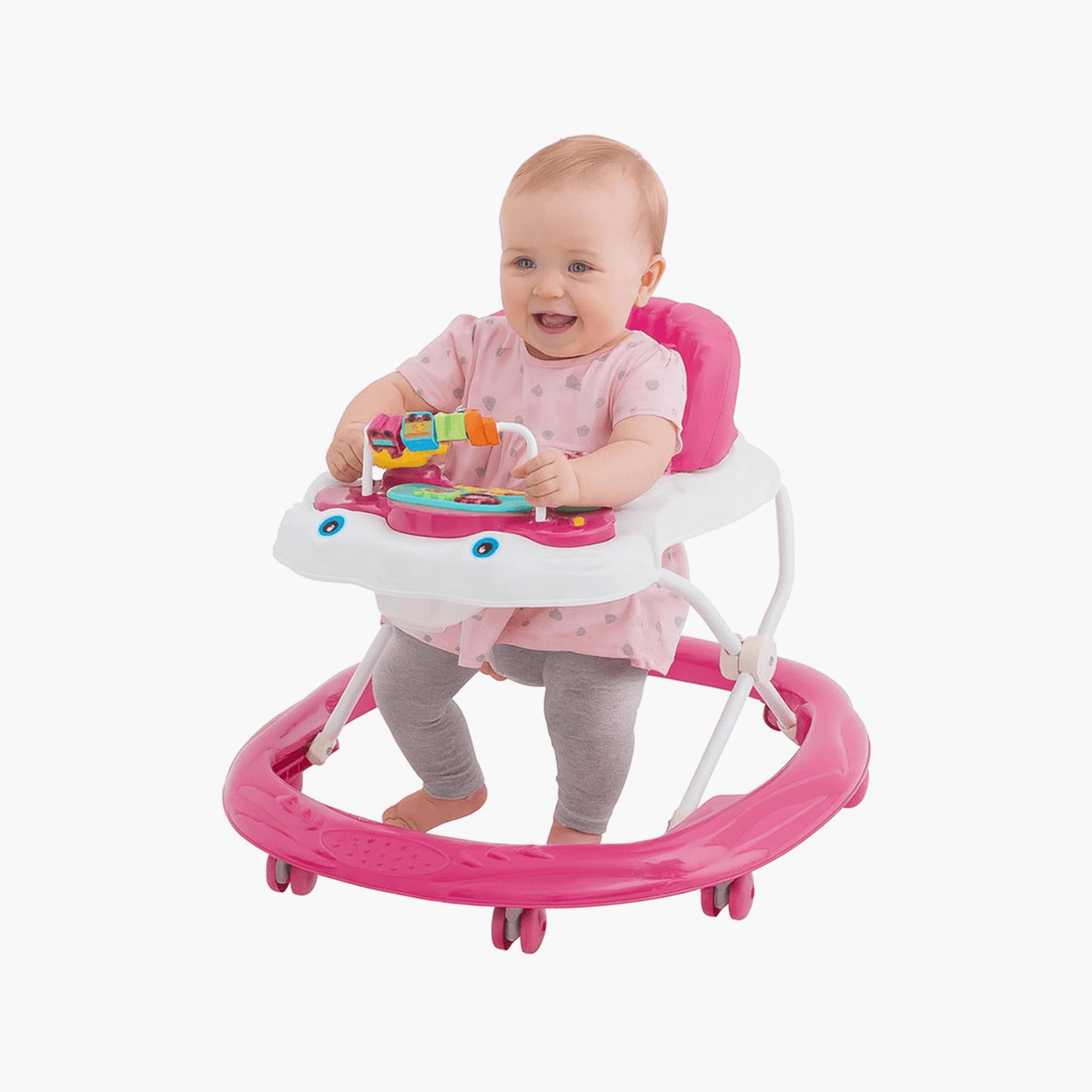 Myts Baby Walker with Music, Lights & Surround Seat - Pink-baby-infantactivity-walkers-image-2