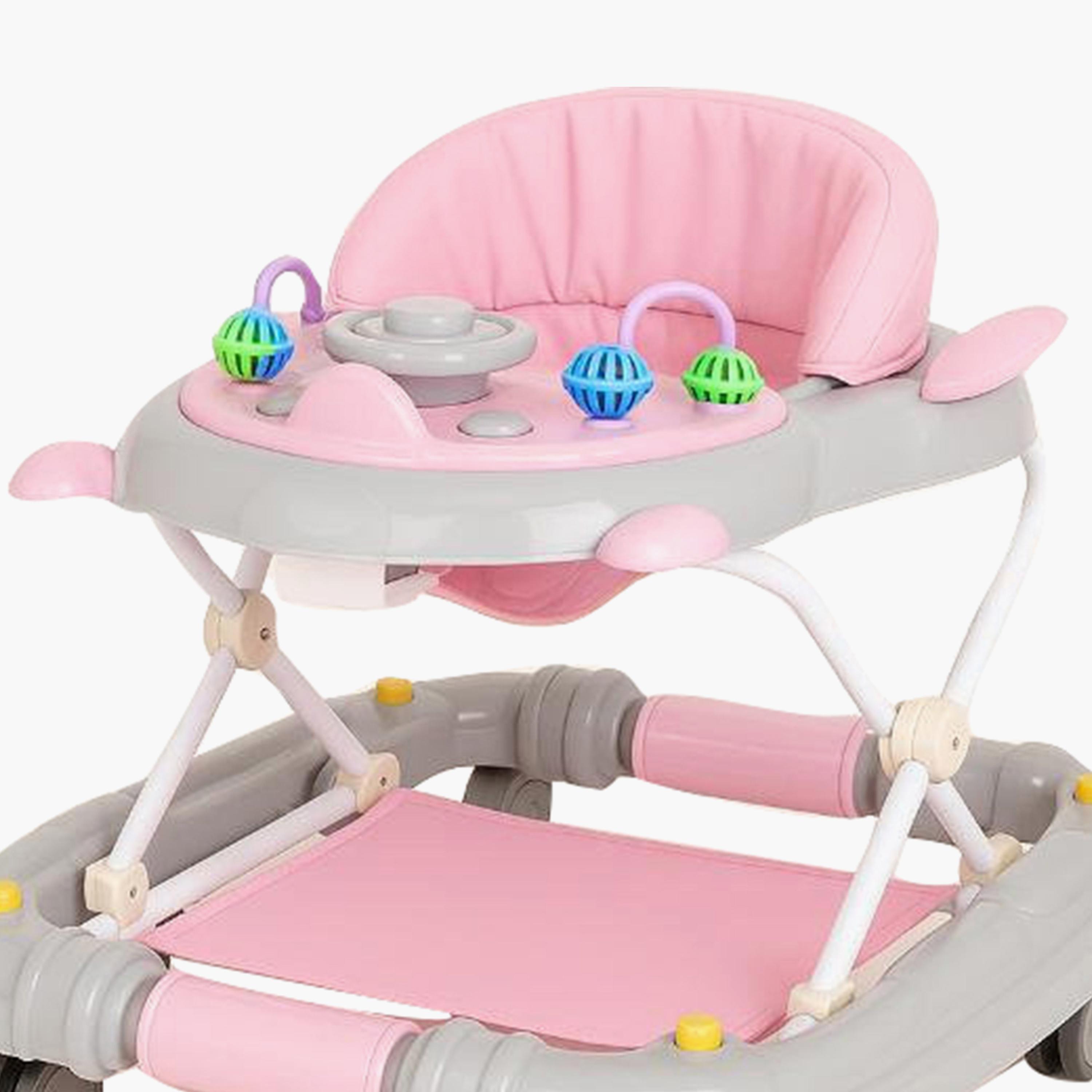 Myts Multifunctional Baby Walker with Music, Lights & Rocking Feature - Pink-baby-infantactivity-walkers-image-3