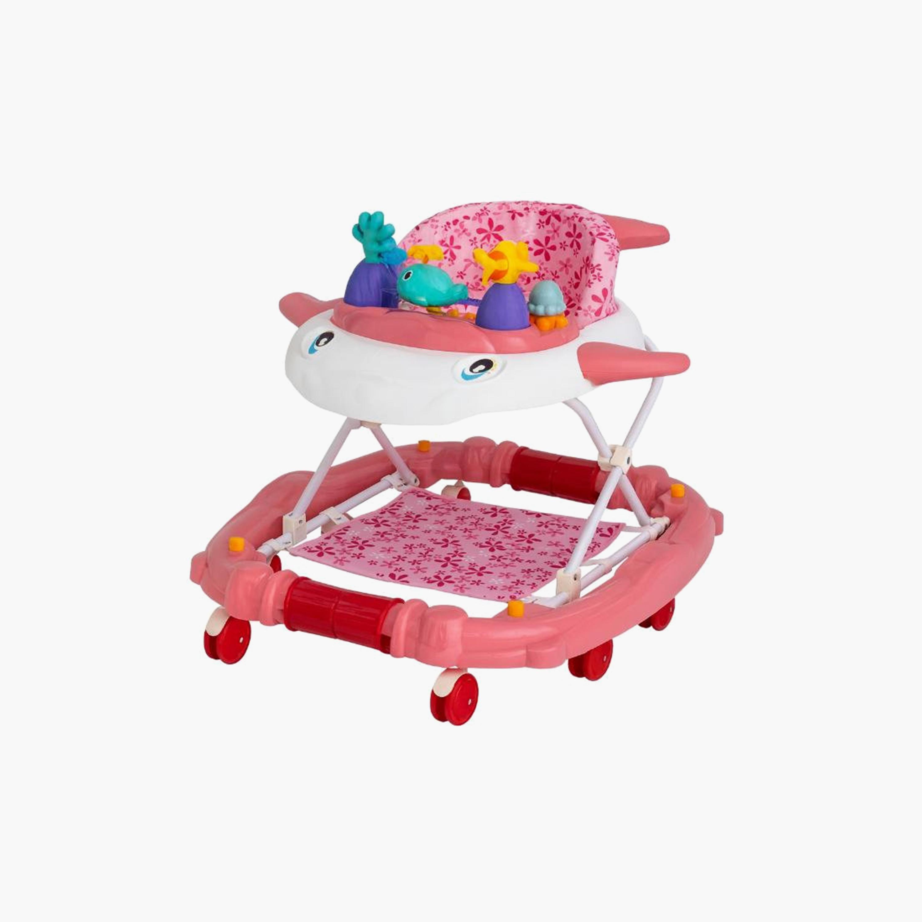 Myts 2-In-1 Baby Walker with Music, Lights & Rocking Function - Pink-baby-infantactivity-walkers-image-1