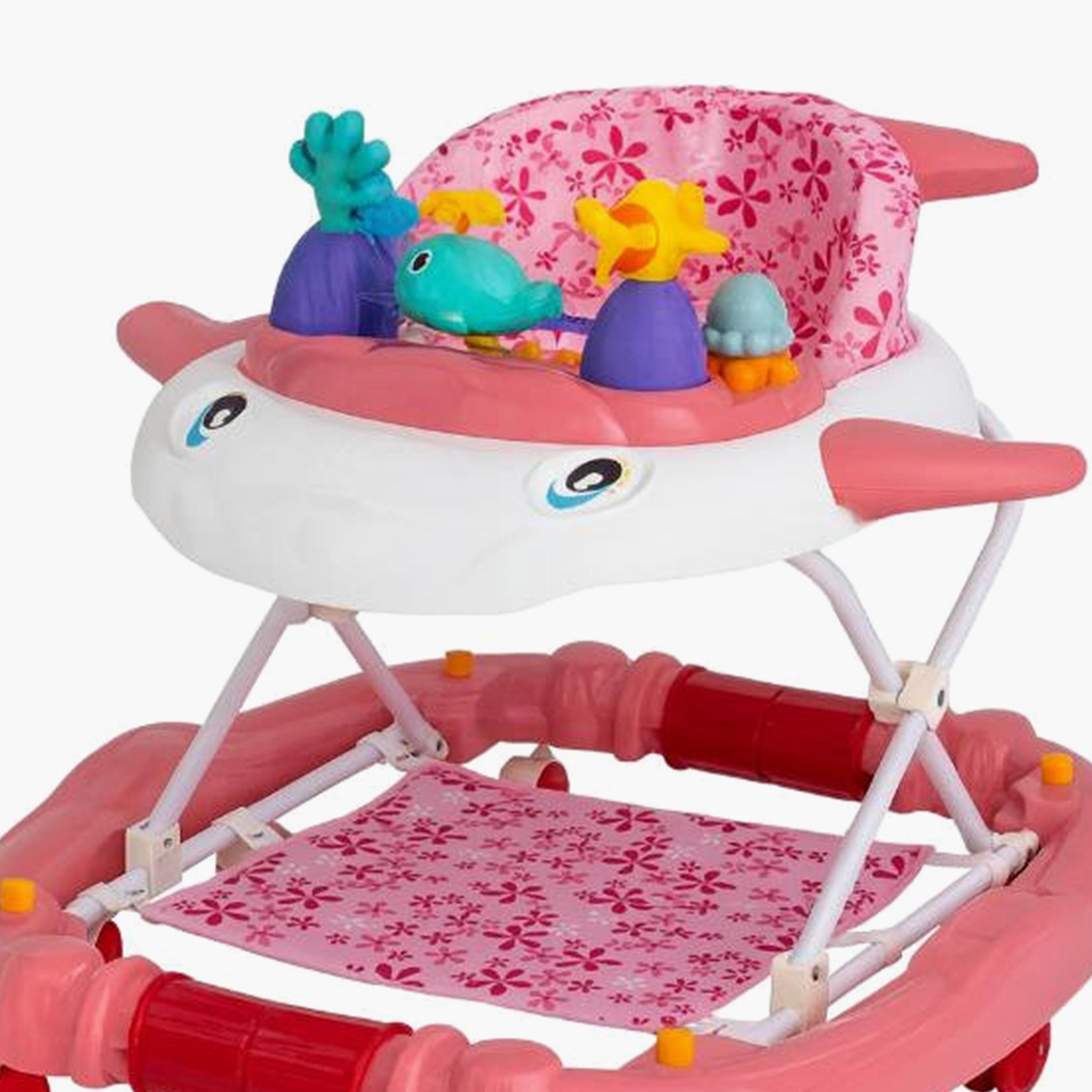 Myts 2-In-1 Baby Walker with Music, Lights & Rocking Function - Pink-baby-infantactivity-walkers-image-3