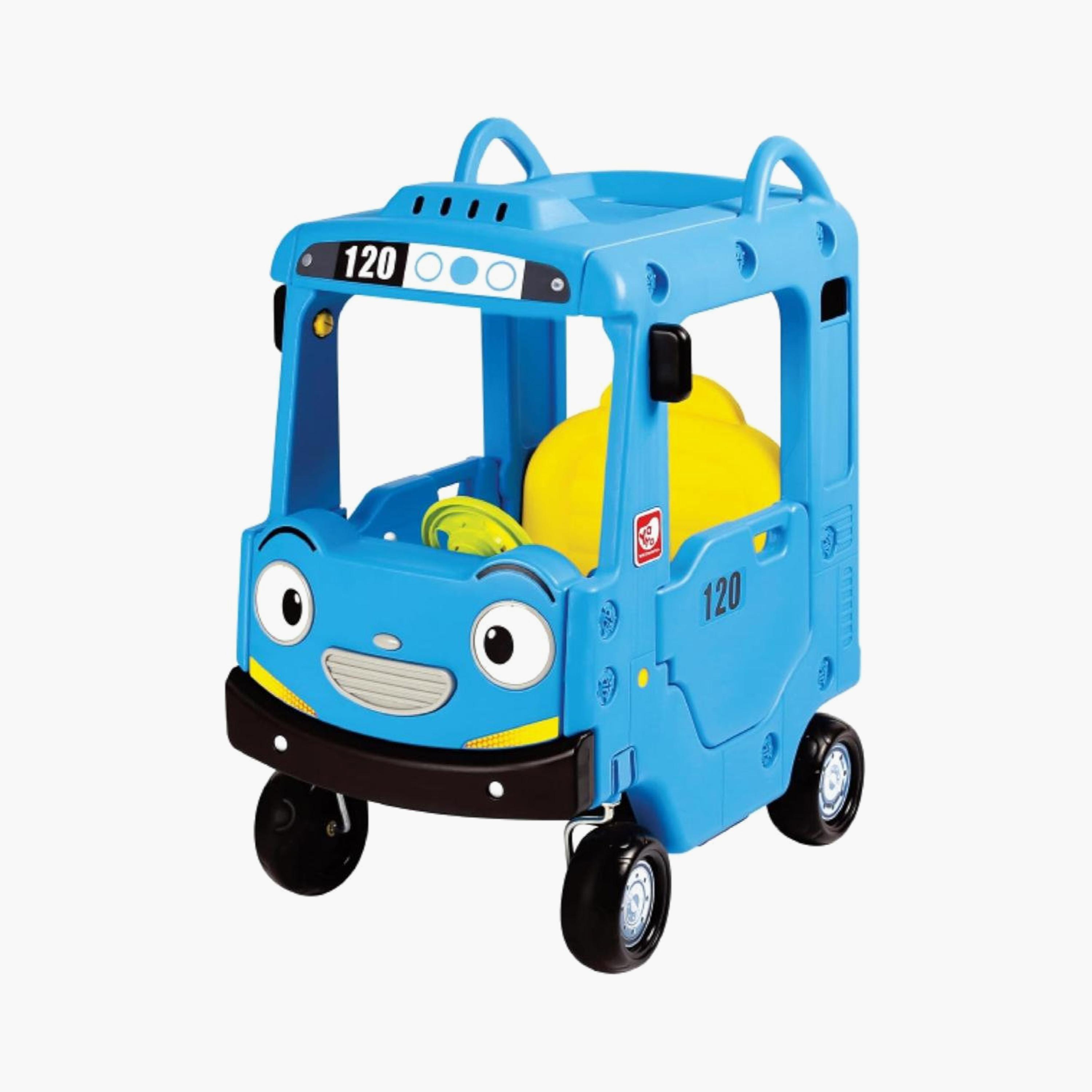 حافلة مدرسية قابلة للركوب من نوع تايو بسقف مفتوح - أزرق من مايتس-toys-outdoor-bikesandrideons-manualrideons-image-1