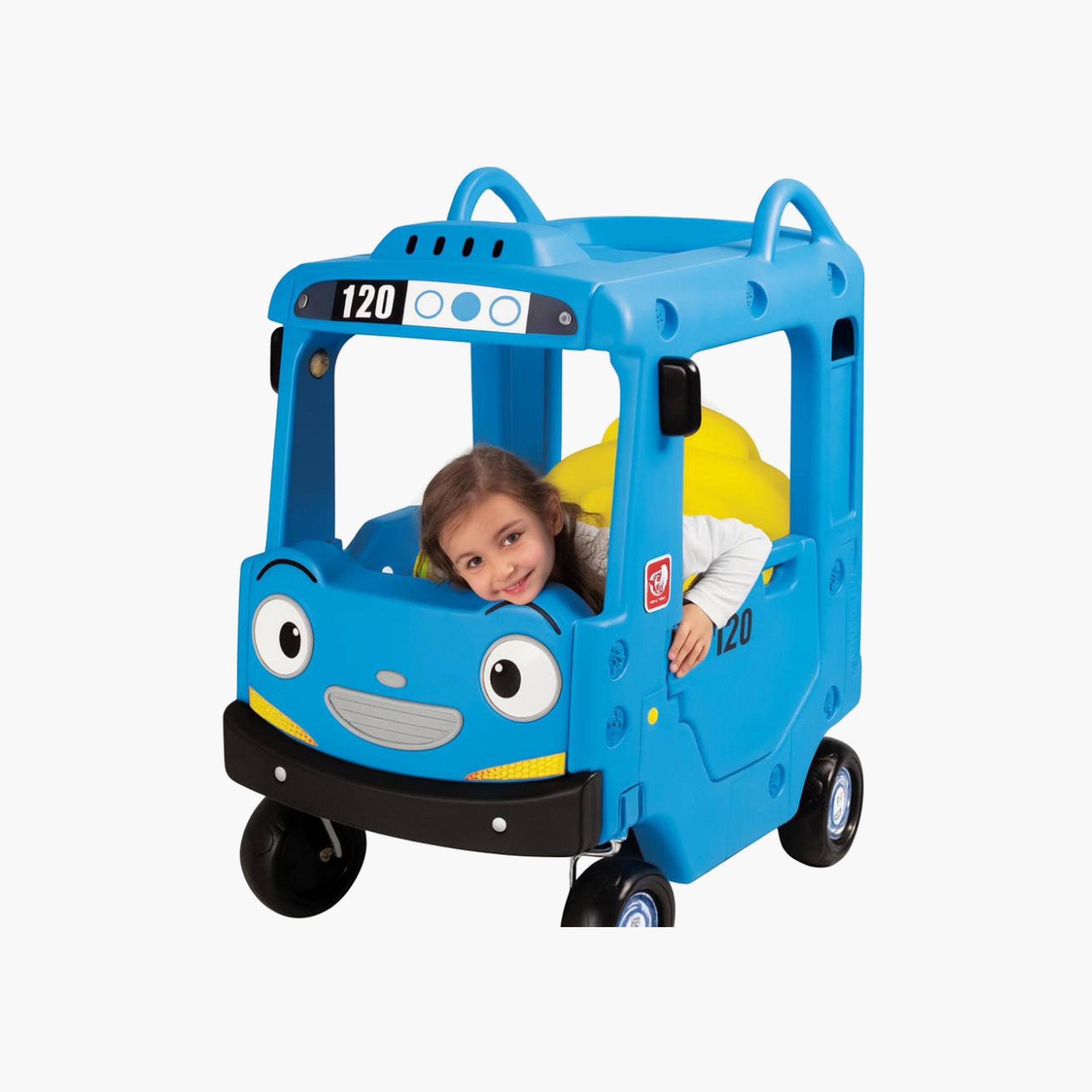 حافلة مدرسية قابلة للركوب من نوع تايو بسقف مفتوح - أزرق من مايتس-toys-outdoor-bikesandrideons-manualrideons-image-2