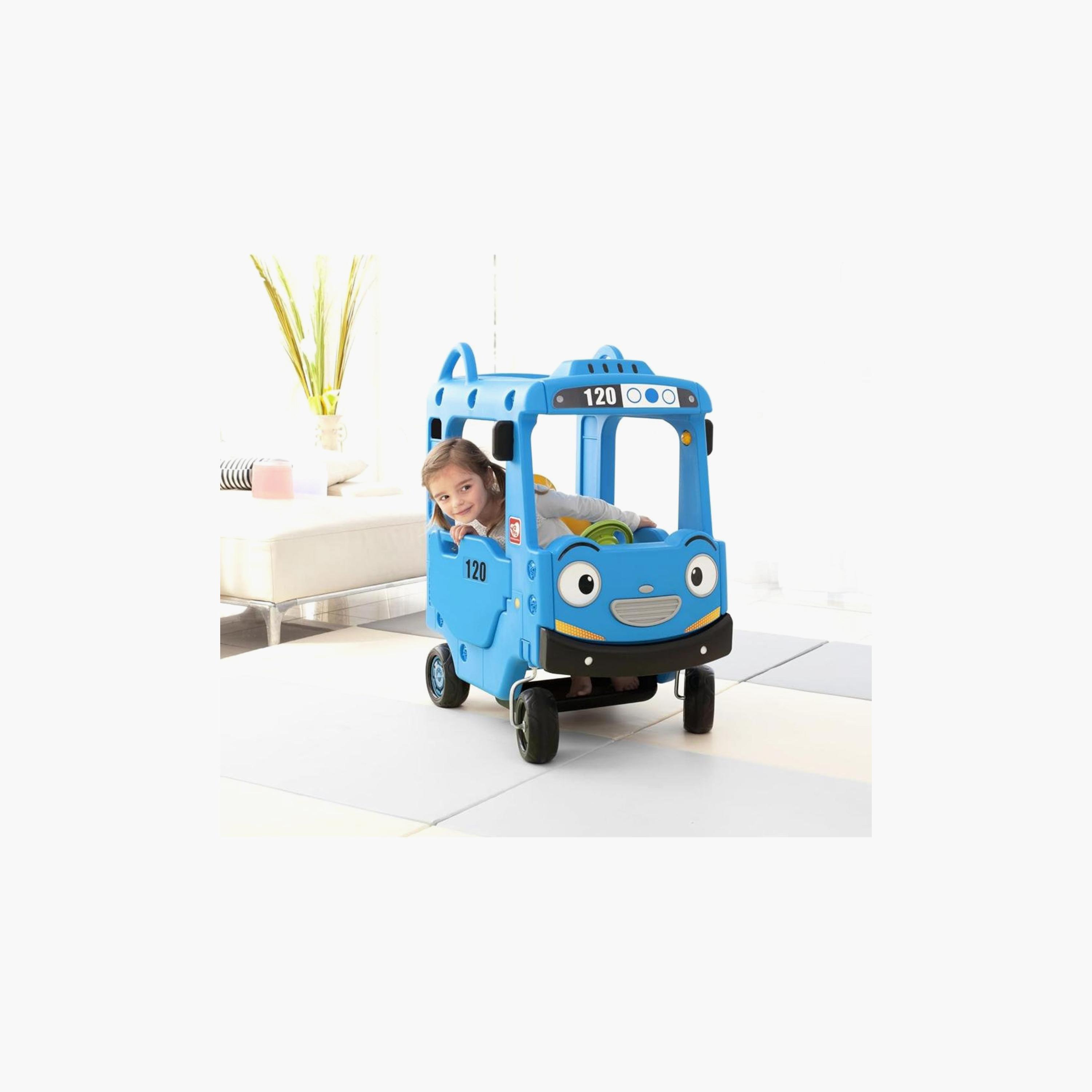 حافلة مدرسية قابلة للركوب من نوع تايو بسقف مفتوح - أزرق من مايتس-toys-outdoor-bikesandrideons-manualrideons-image-4