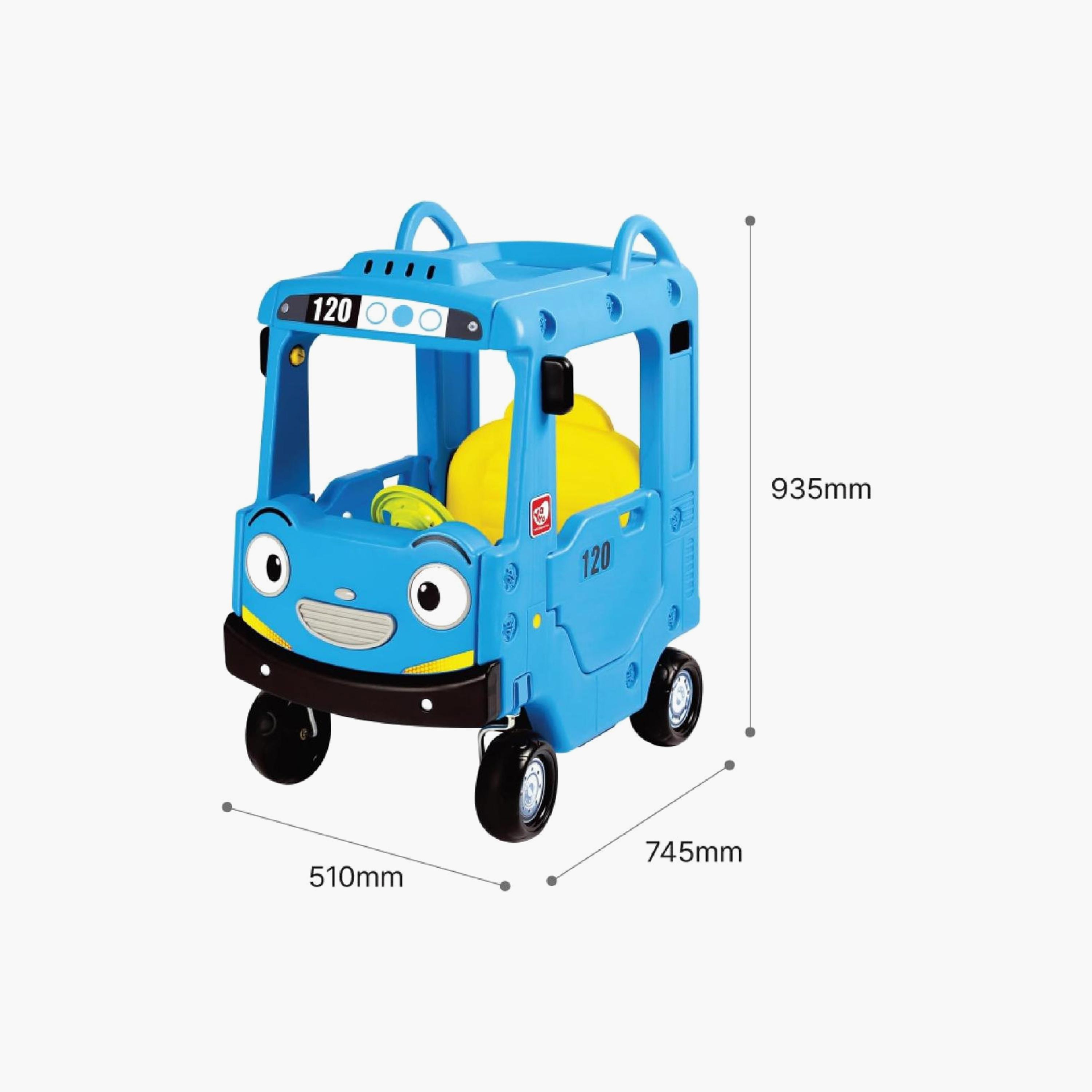 حافلة مدرسية قابلة للركوب من نوع تايو بسقف مفتوح - أزرق من مايتس-toys-outdoor-bikesandrideons-manualrideons-image-5