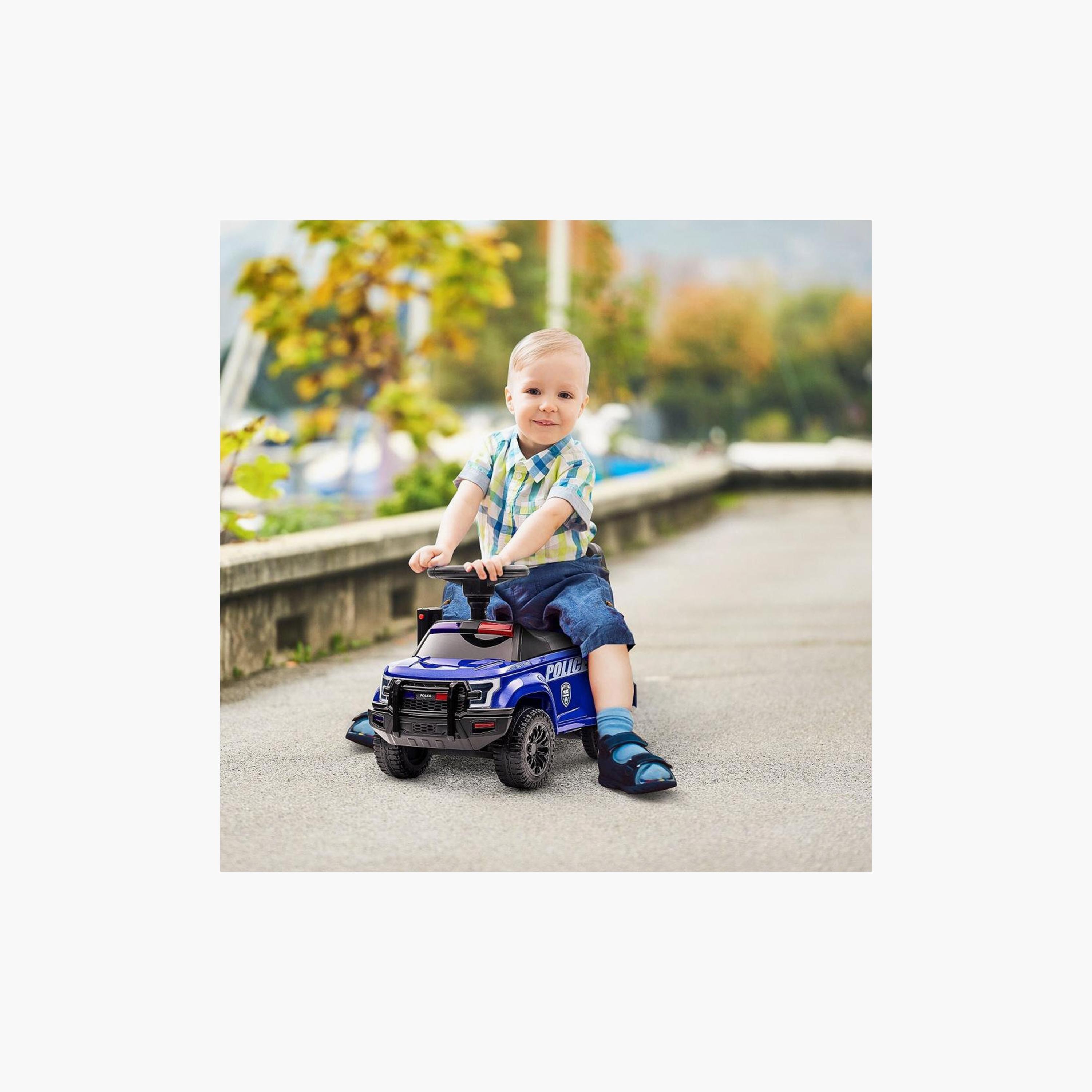 سيارة شرطة للأطفال مزودة بصفارة إنذار ومكبر صوت ومساحة تخزين من مايتس-toys-outdoor-bikesandrideons-manualrideons-image-3