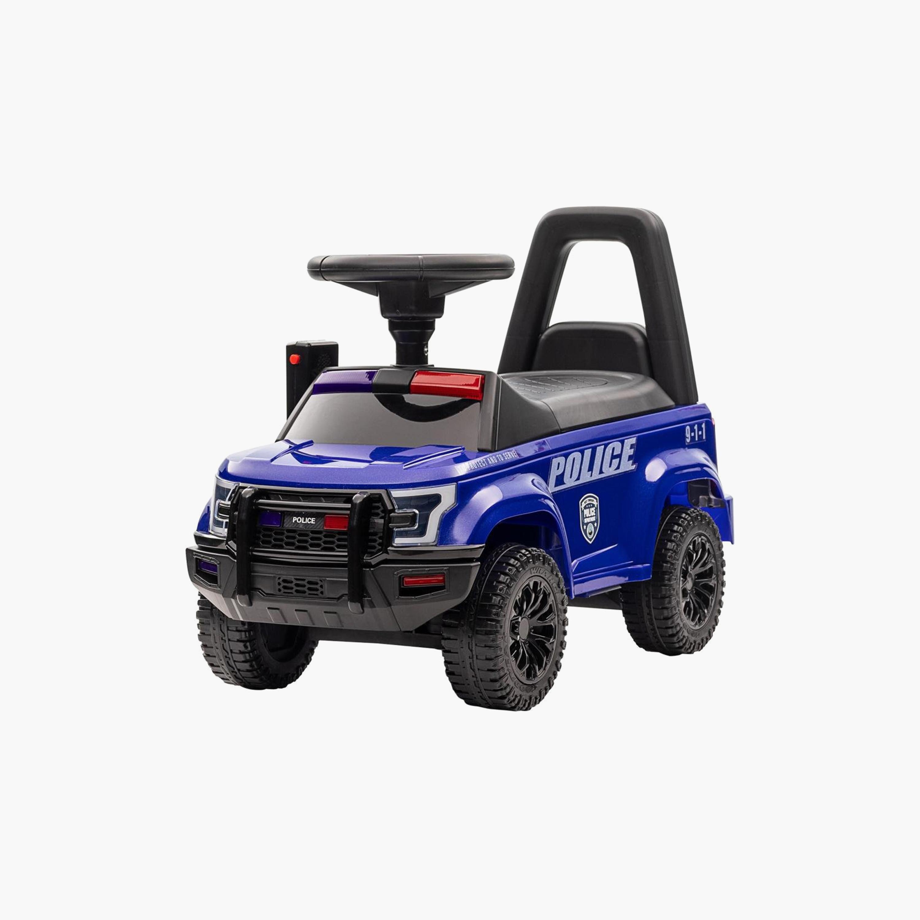 سيارة شرطة للأطفال مزودة بصفارة إنذار ومكبر صوت ومساحة تخزين من مايتس-toys-outdoor-bikesandrideons-manualrideons-image-4