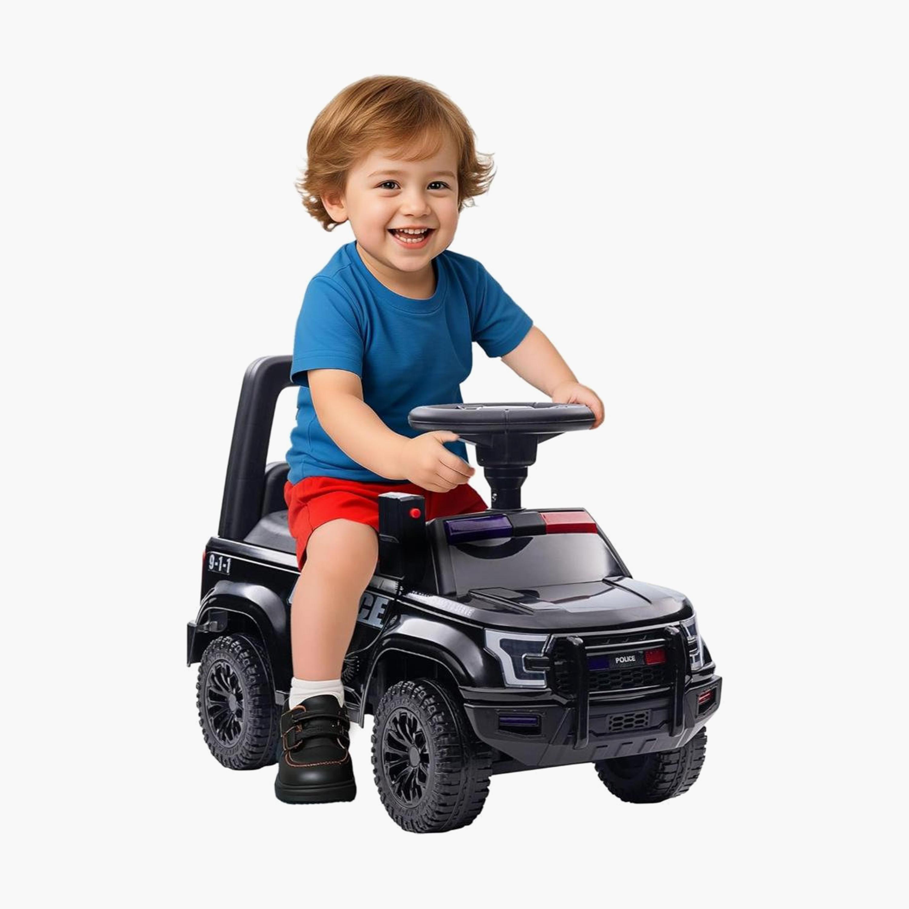 MYTS Police Push Car Ride-On with Siren, Megaphone & Storage-toys-outdoor-bikesandrideons-manualrideons-image-5