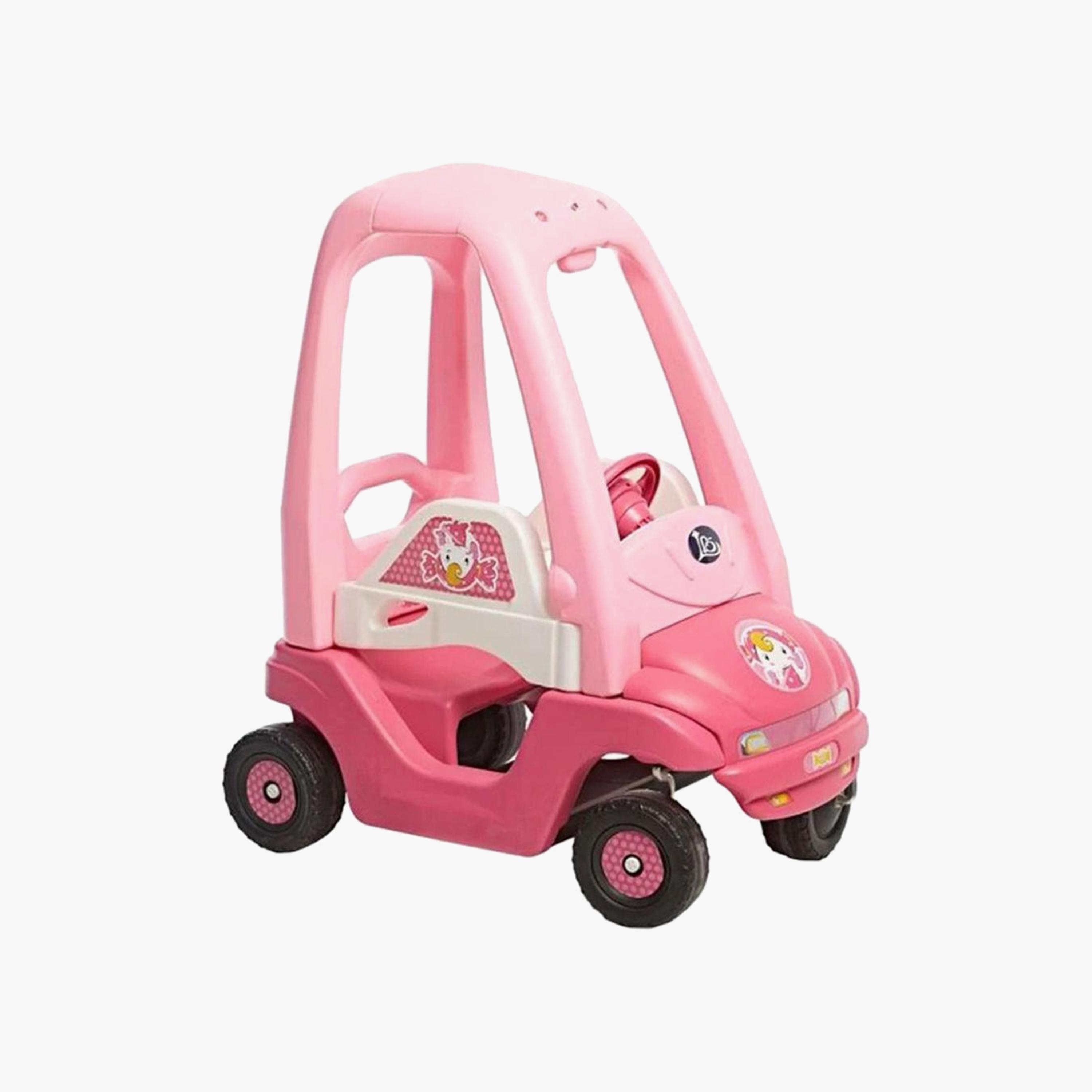 MYTS Step It Push Car with Openable Doors & Parent Handle - Pink-toys-outdoor-bikesandrideons-manualrideons-image-1