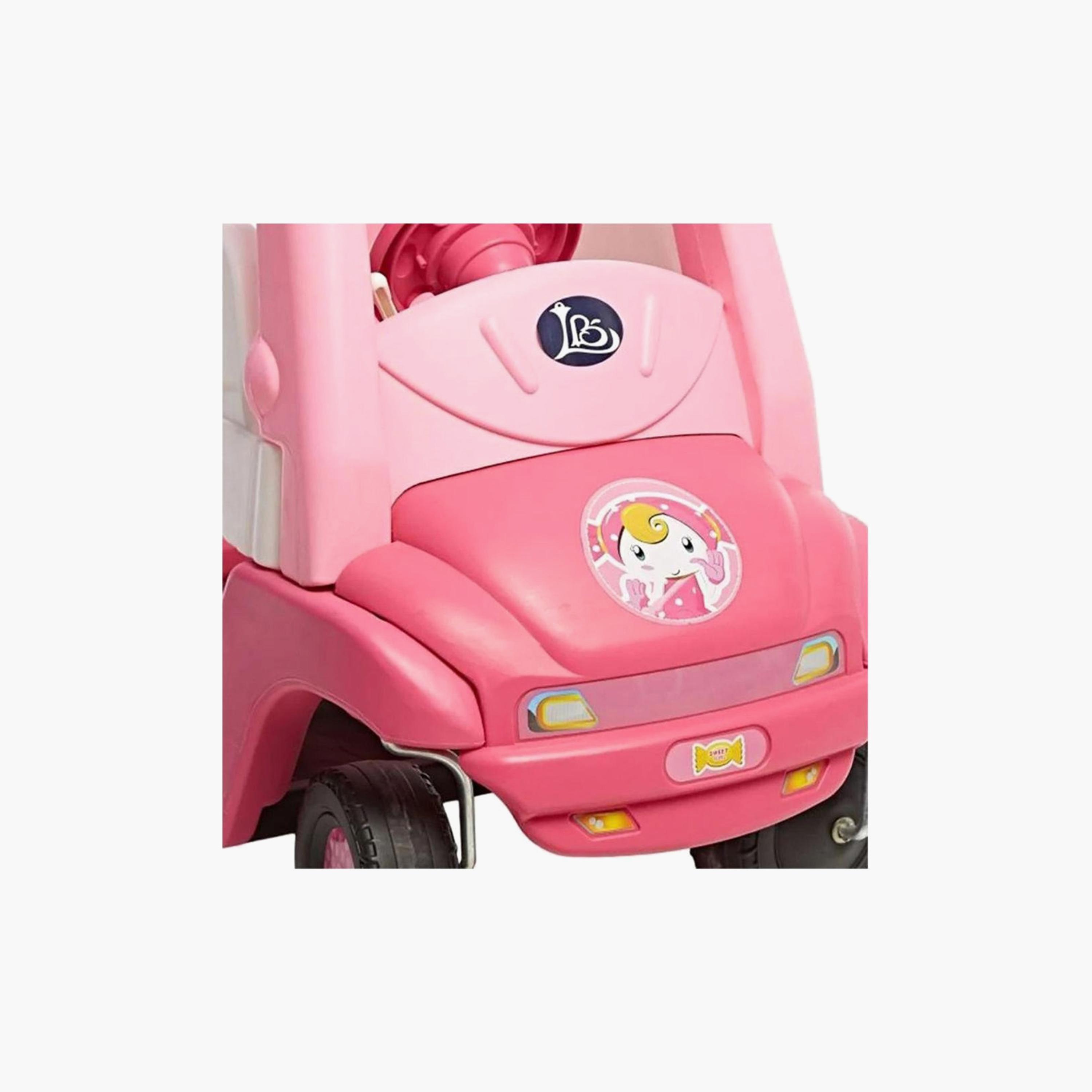 MYTS Step It Push Car with Openable Doors & Parent Handle - Pink-toys-outdoor-bikesandrideons-manualrideons-image-3