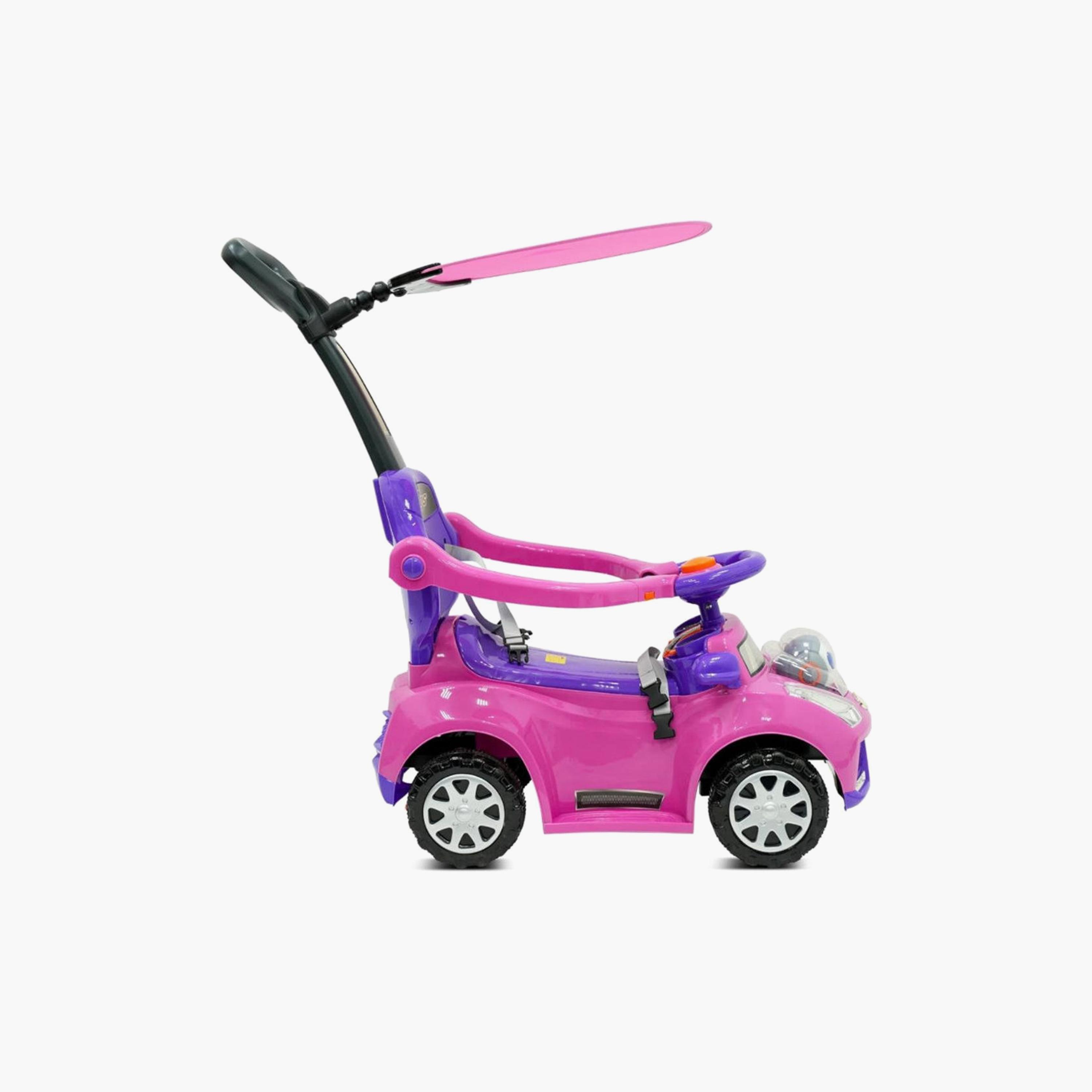 MYTS Push Car Stroller with Canopy and Safety Guard - Pink-toys-outdoor-bikesandrideons-manualrideons-image-2
