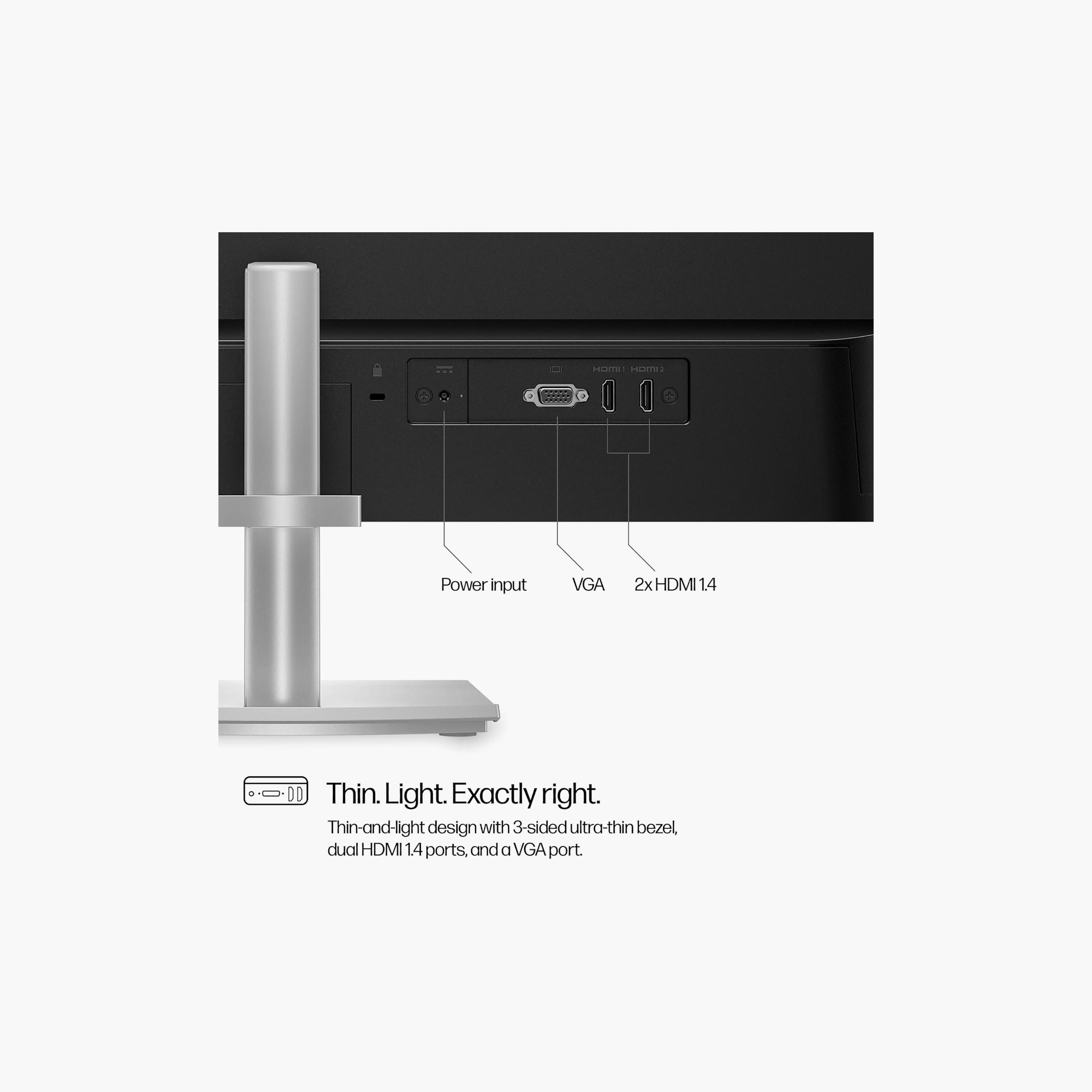 اتش بي سلسلة 5 527SH مقاس 27" عالية الدقة بالكامل، قابلة لتعديل الارتفاع، لون فضي | 94C50AS-electronics-accessories-computeraccesories-image-3