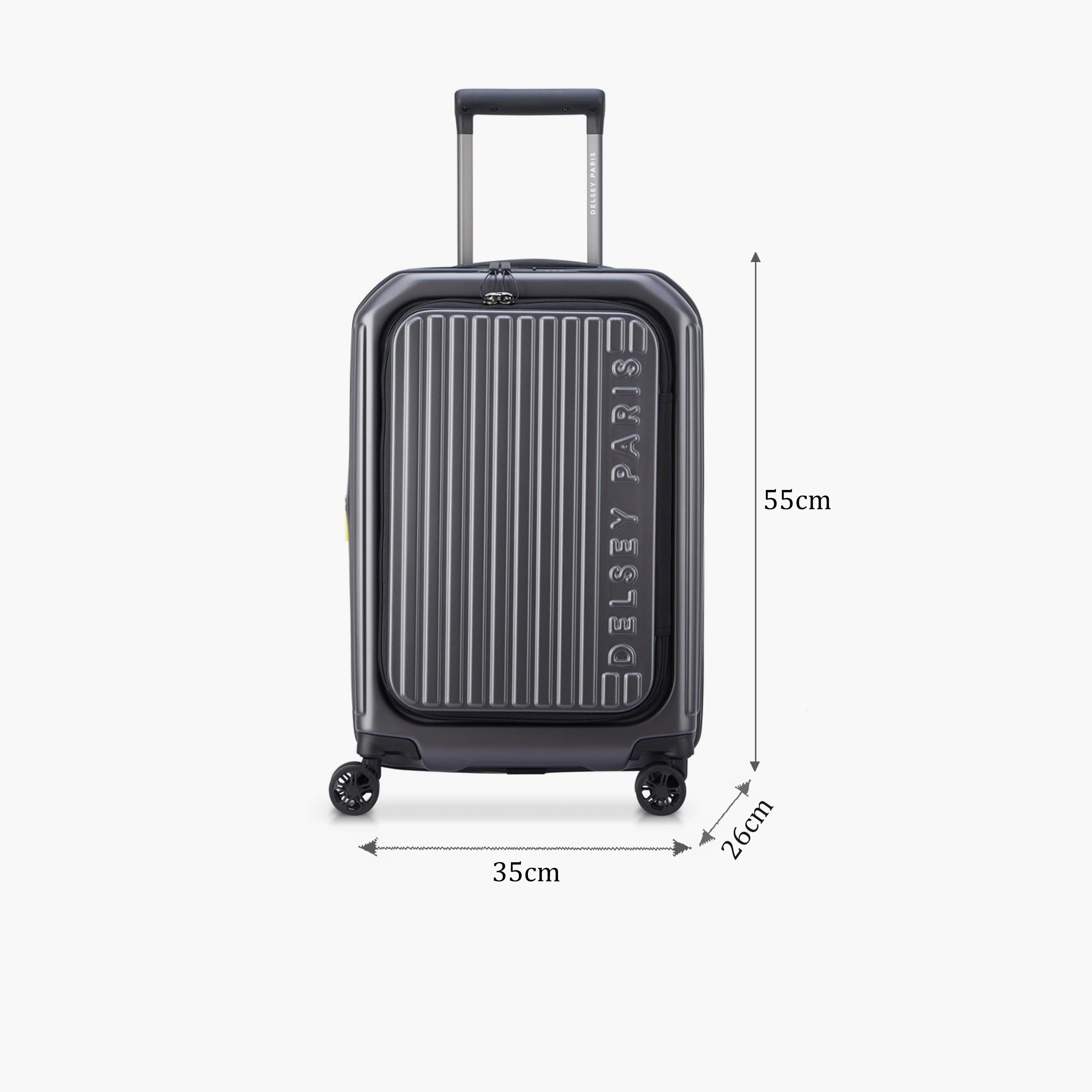 Delsey Paris Securitime 55 CM Small Cabin Polycarbonate Hard Sided 4-Wheeler Spinner Trolley Bag With 3 Dial Combination Lock-travel-luggagesandbags-luggage-image-2