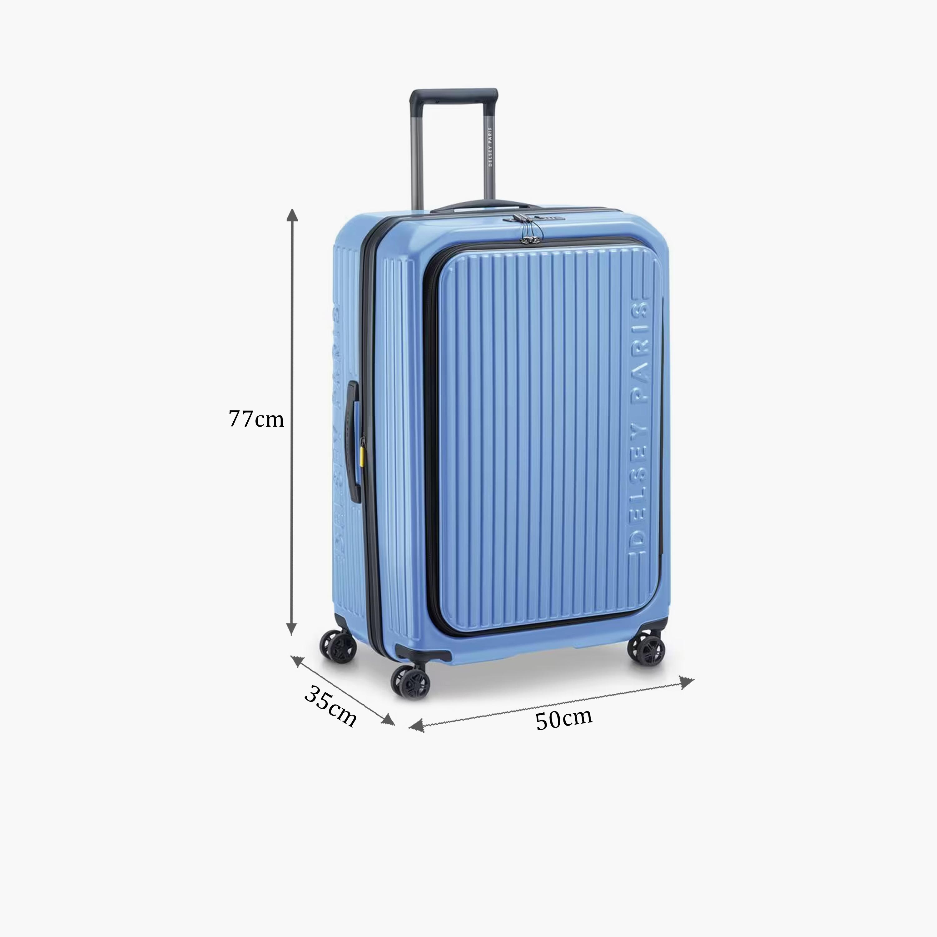 Delsey Paris Securitime 77 CM Large Check-In Polycarbonate Hard Sided 4-Wheeler Spinner Trolley Bag With 3 Dial Combination Lock-travel-luggagesandbags-luggage-image-2