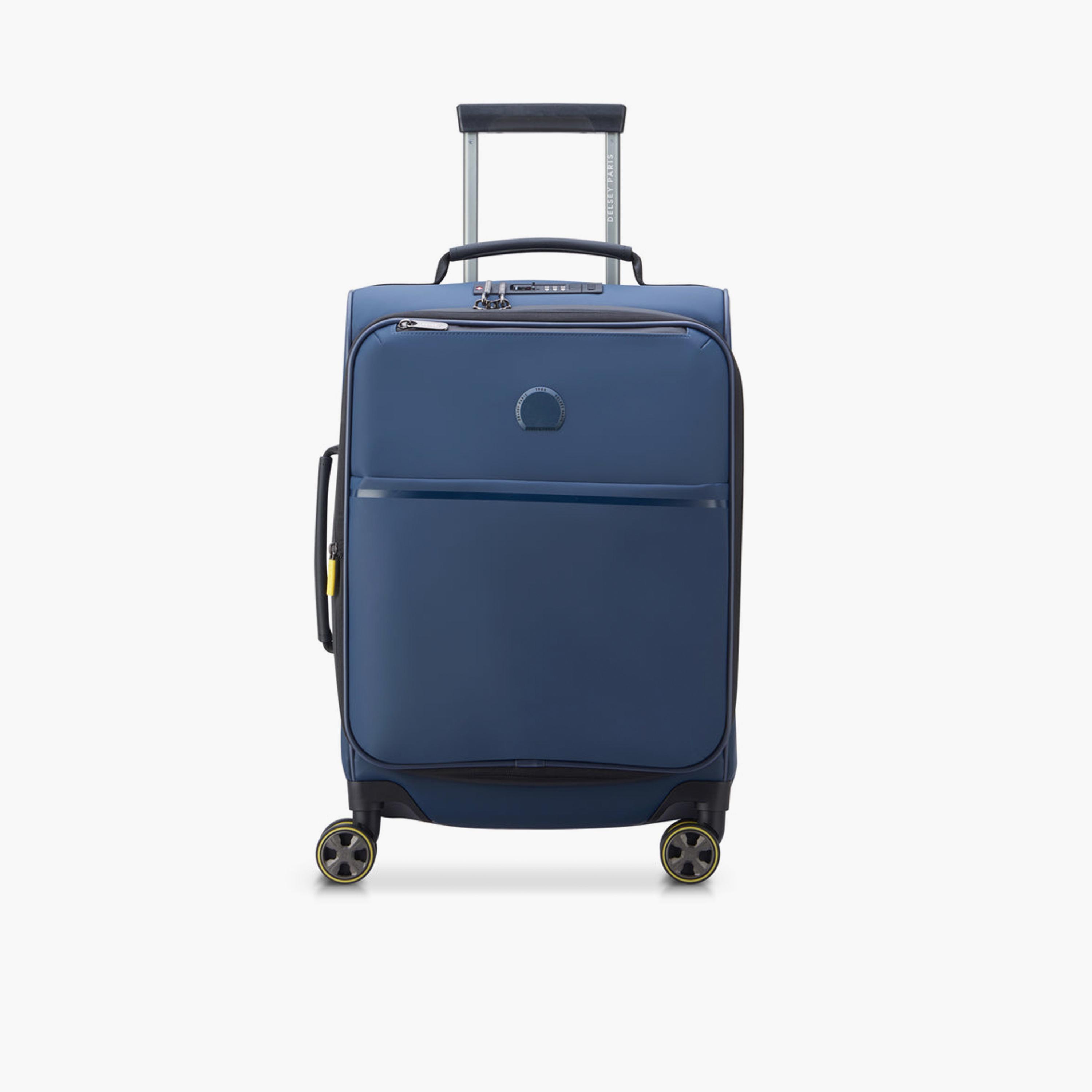 Delsey Paris Turenne 55 CM Small Cabin Polyurethane Soft Sided 4-Wheeler Spinner Trolley Bag With 3 Dial Combination Lock-travel-luggagesandbags-luggage-image-1