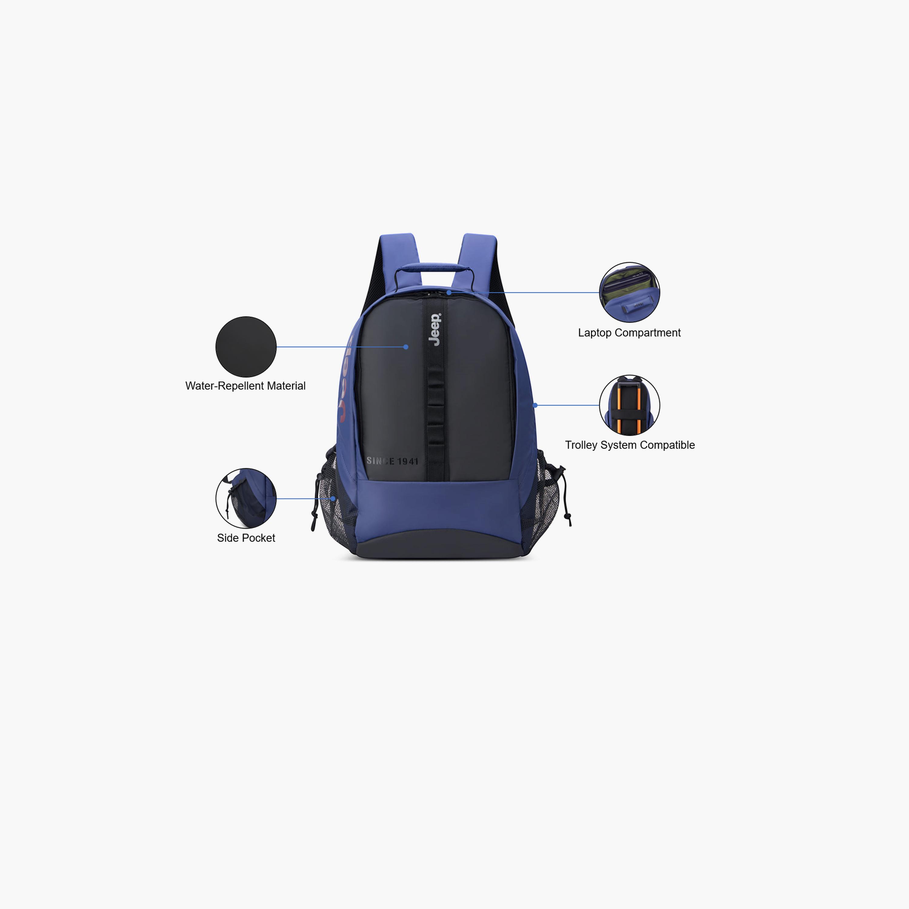 Jeep Versatile 24L | 15.6 Inches Laptop Backpack, Water-Resistant, JS011B | 851107524-travel-luggagesandbags-backpacks-image-3
