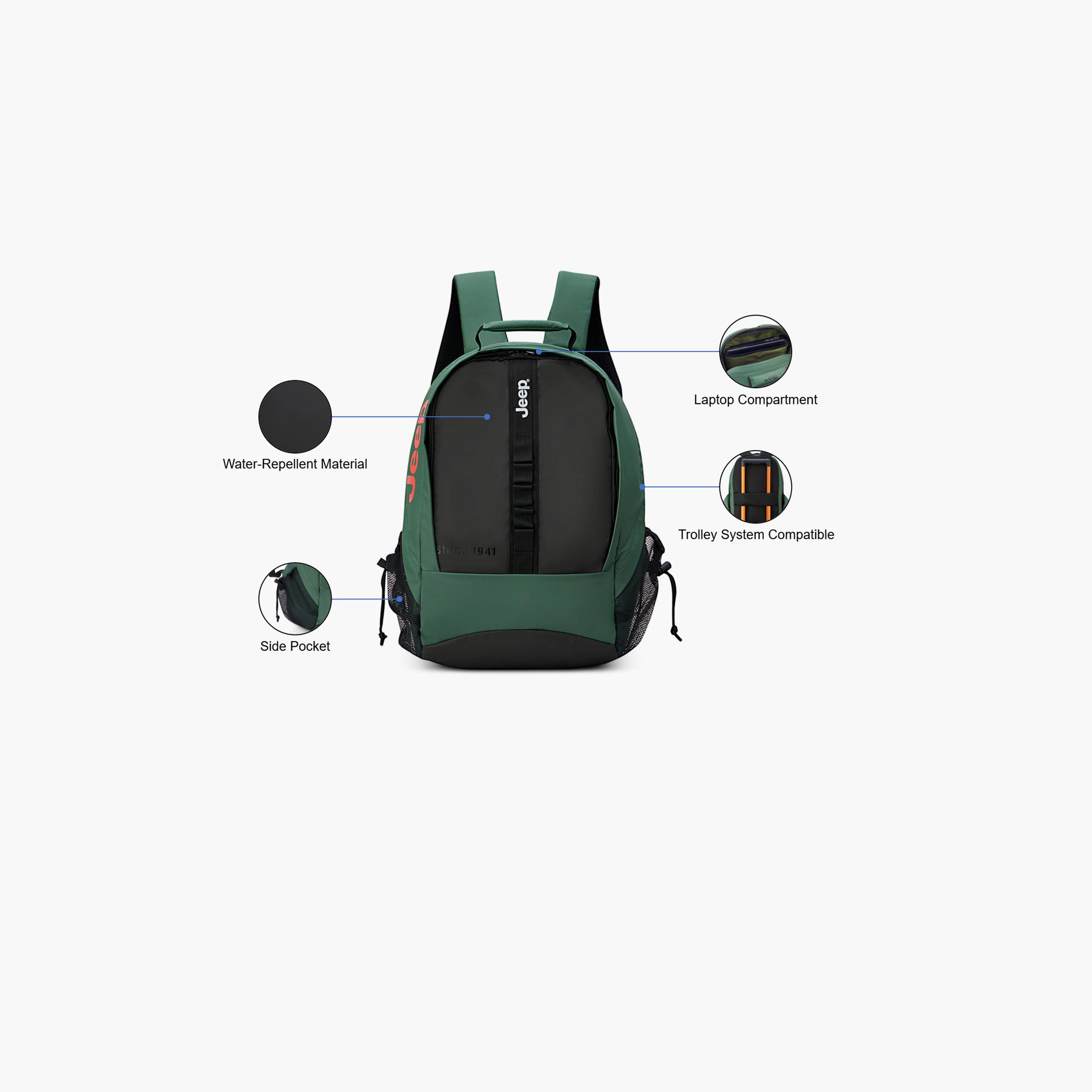 Jeep Versatile 24L | 15.6 Inches Laptop Backpack, Water-Resistant, JS011B | 851107525-travel-luggagesandbags-backpacks-image-3
