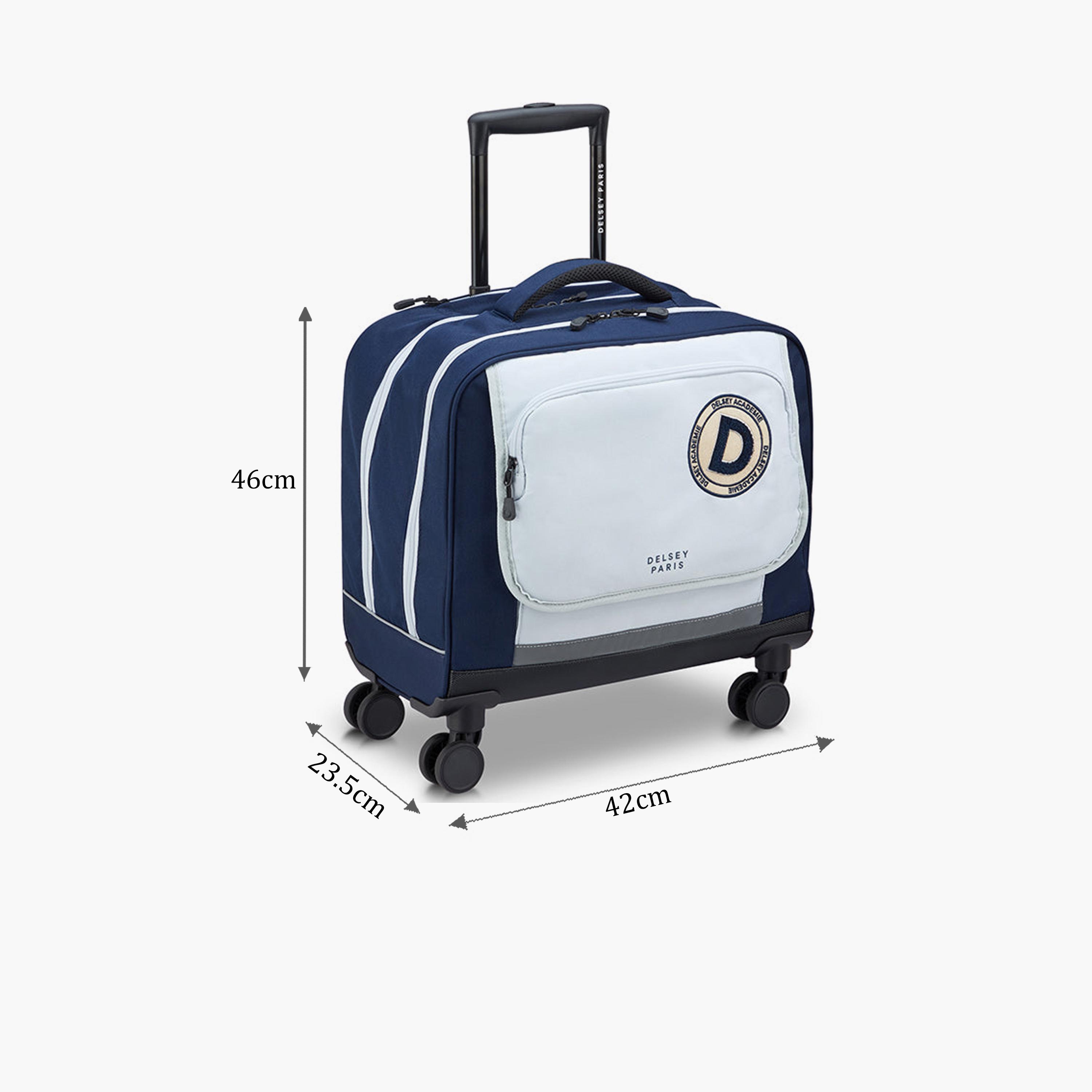 Delsey Paris BTS 2025 46 CM Small Cabin Polyester Soft Sided 4-Wheeler Spinner Trolley Bag-travel-kidstrolleyandbags-image-2