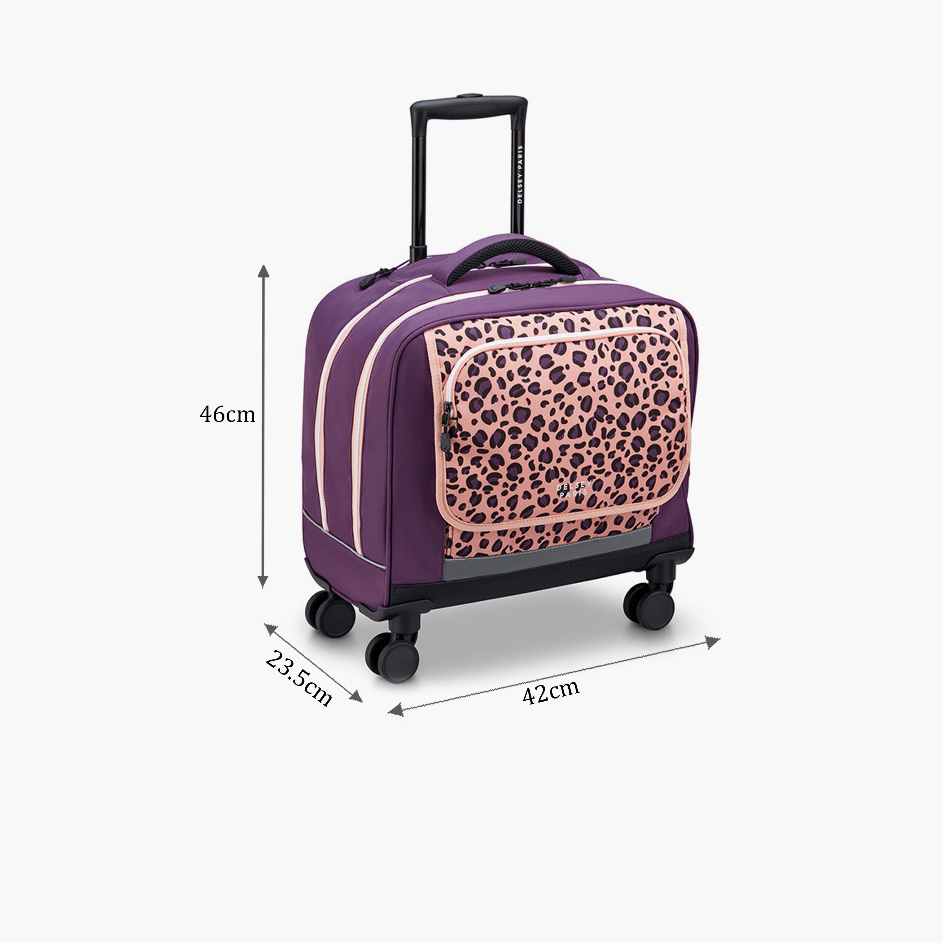 Delsey Paris BTS 2025 46 CM Small Cabin Polyester Soft Sided 4-Wheeler Spinner Trolley Bag-travel-kidstrolleyandbags-image-2