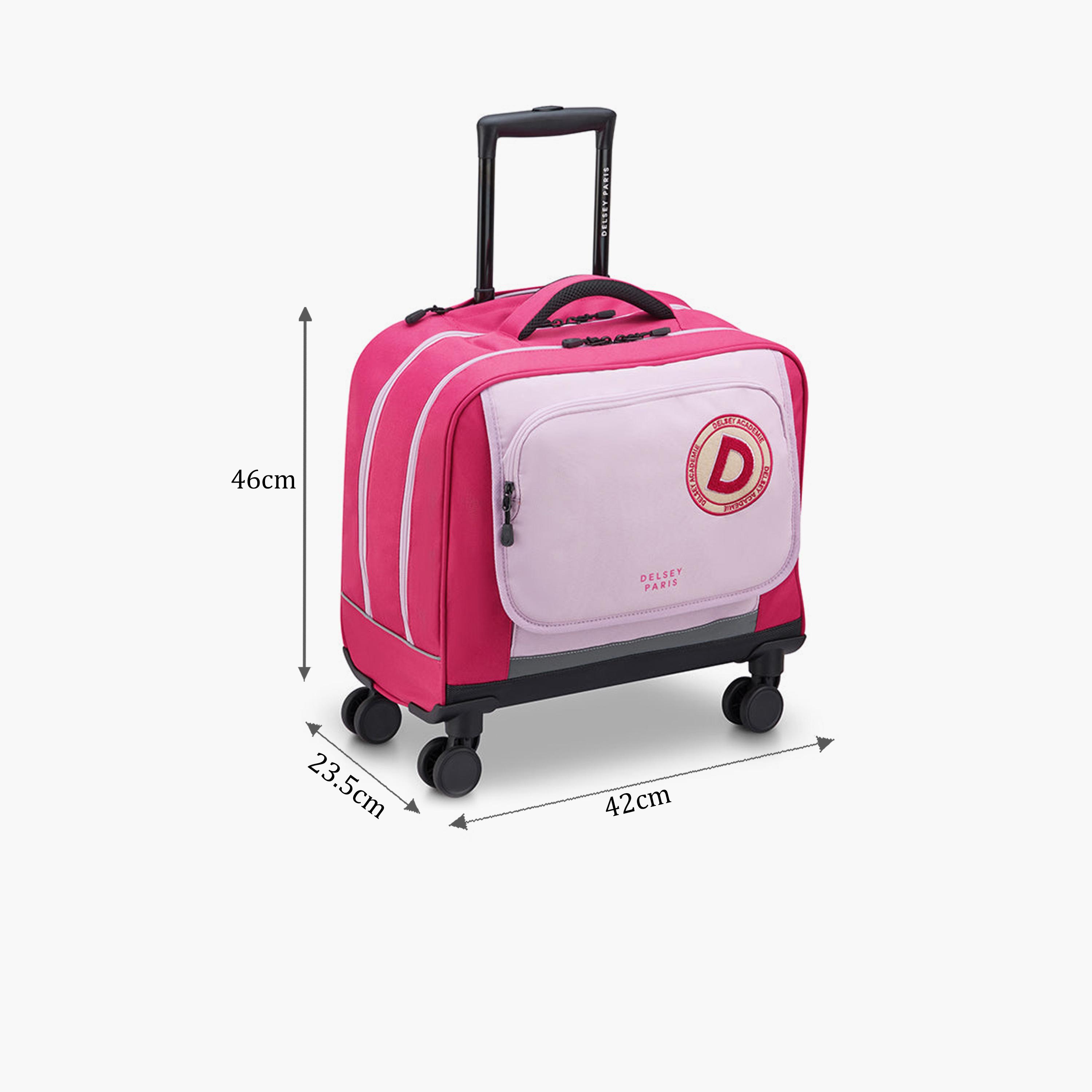 Delsey Paris BTS 2025 46 CM Small Cabin Polyester Soft Sided 4-Wheeler Spinner Trolley Bag-travel-kidstrolleyandbags-image-2
