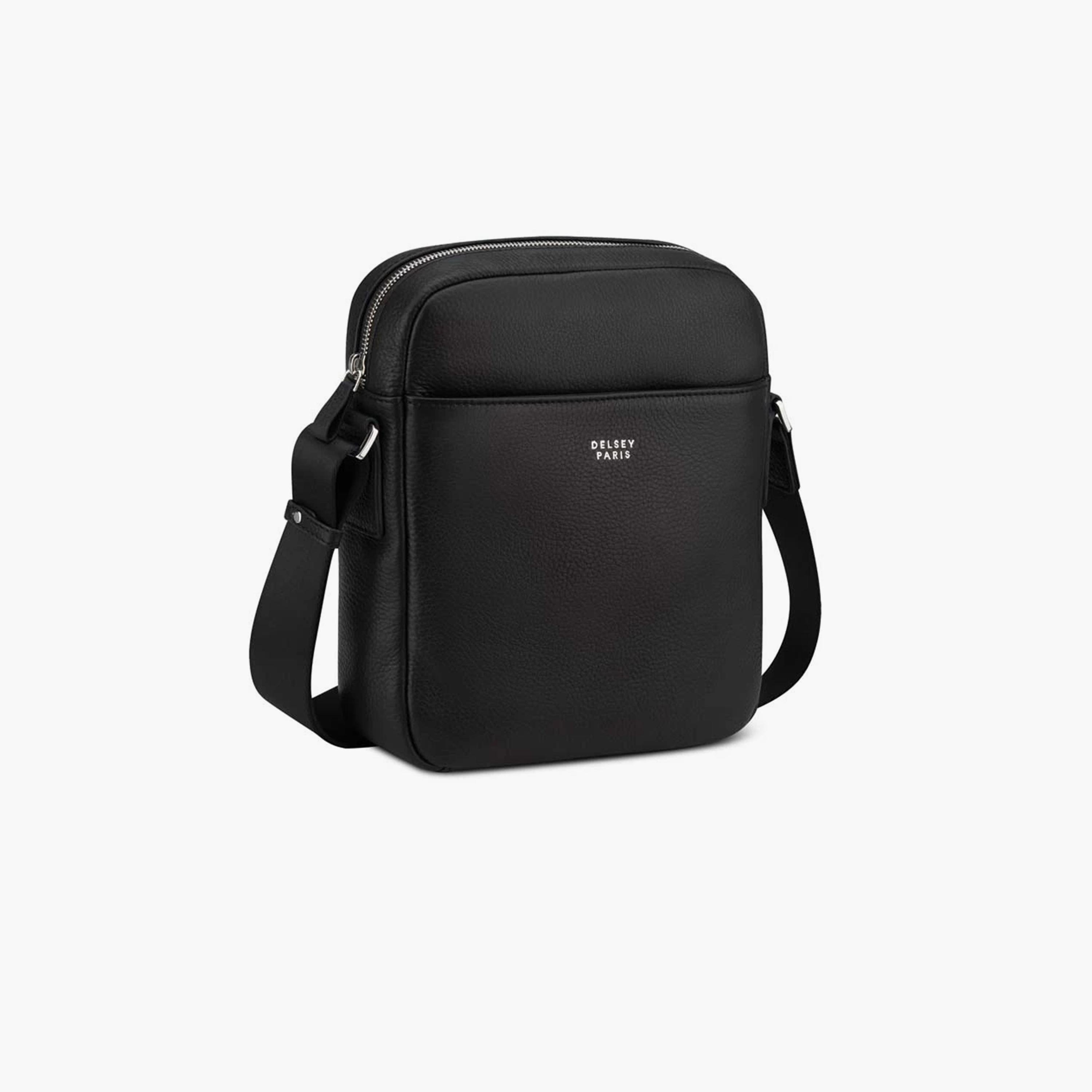 Delsey Paris Le Cuir Graine Solid Crossbody Bag With Zipper Closure and Adjustable Strap | 24 x 24 x 7 CM-women-bagsandwallets-handbags-image-3