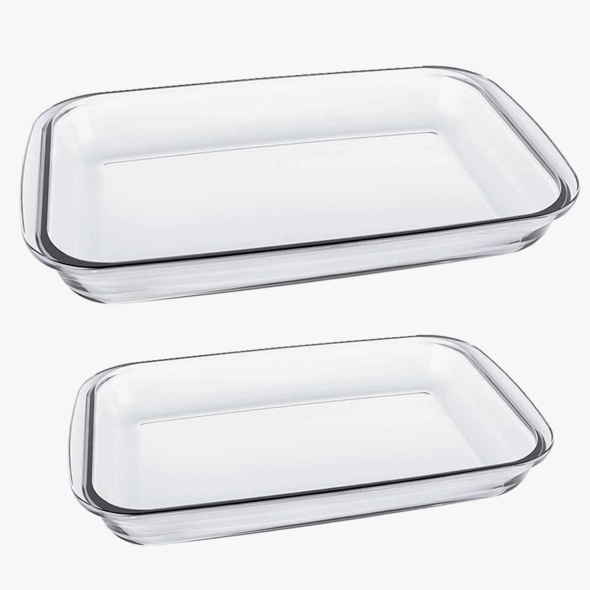 Marinex 2-Piece Glass Roaster Dish Set
