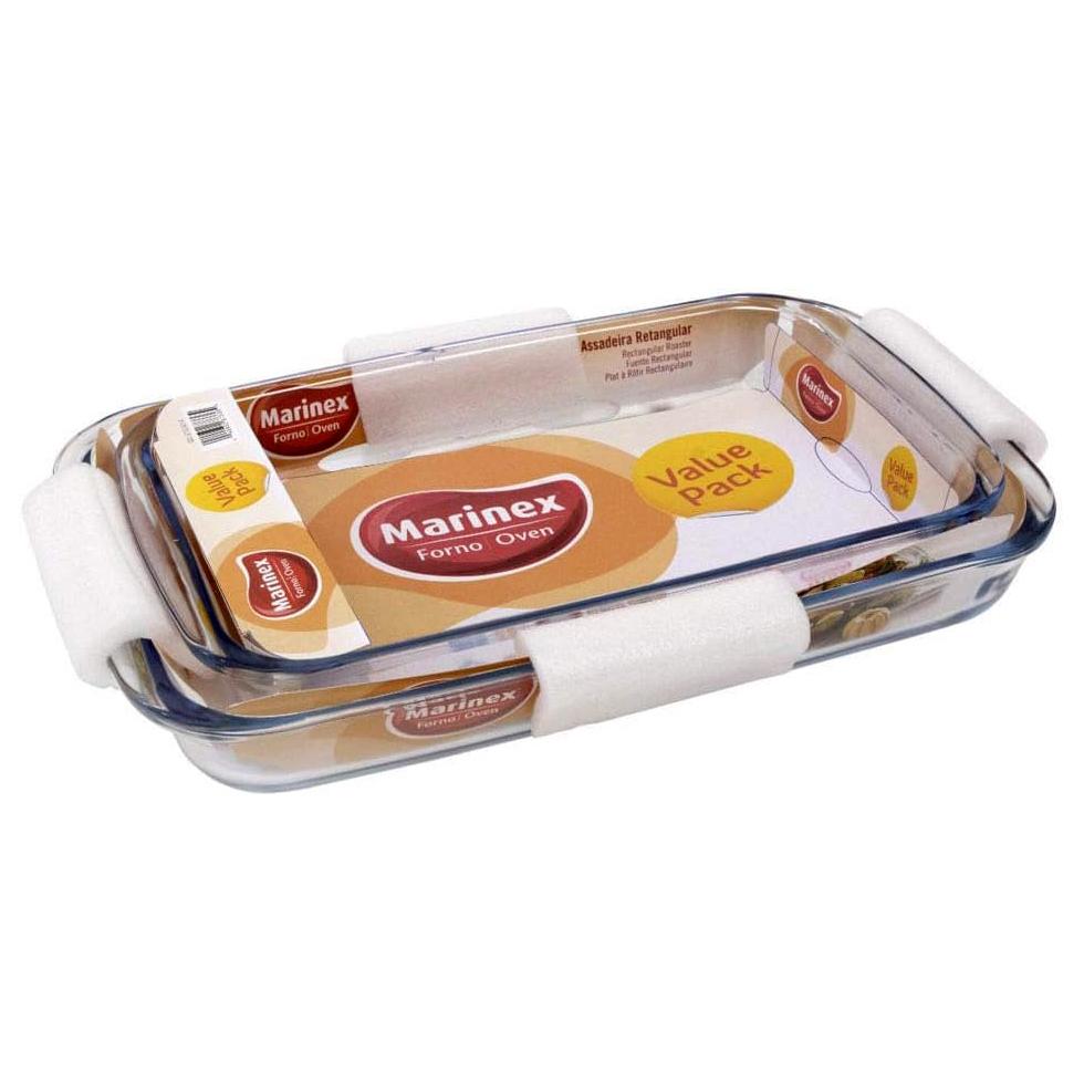 Marinex 2-Piece Glass Roaster Set