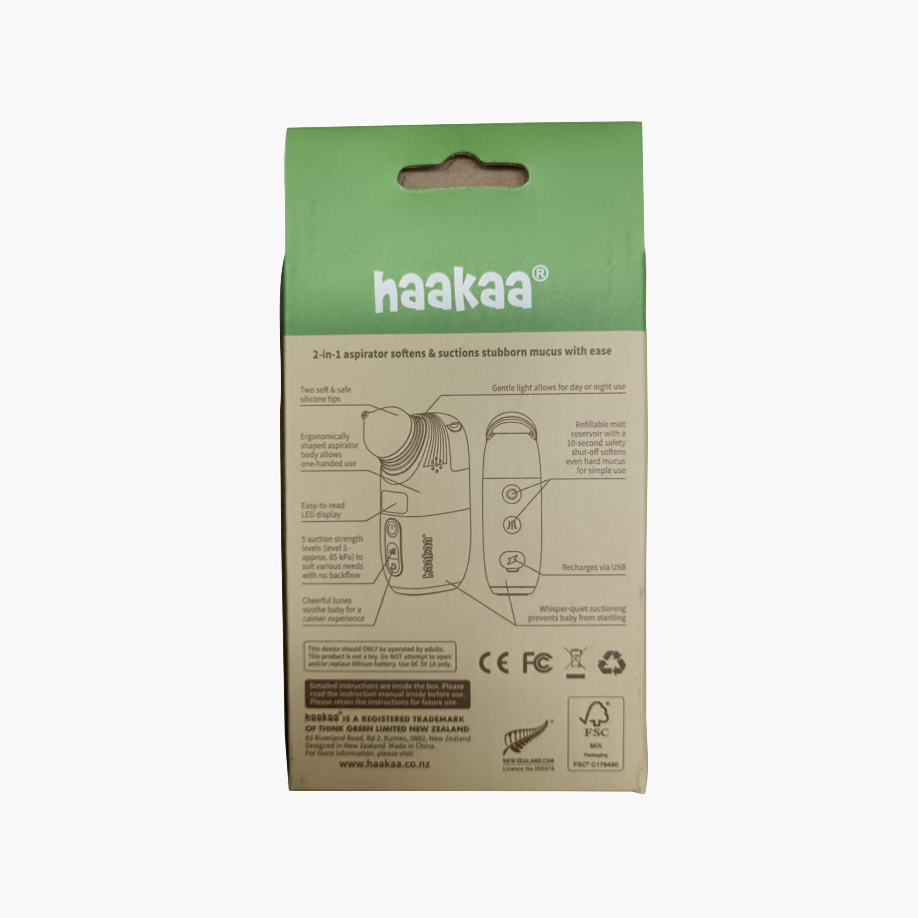 Haakaa 2-in-1 Electric Baby Nasal Aspirator with Sprayer-baby-healthandsafety-thermometersandaspirators-image-6