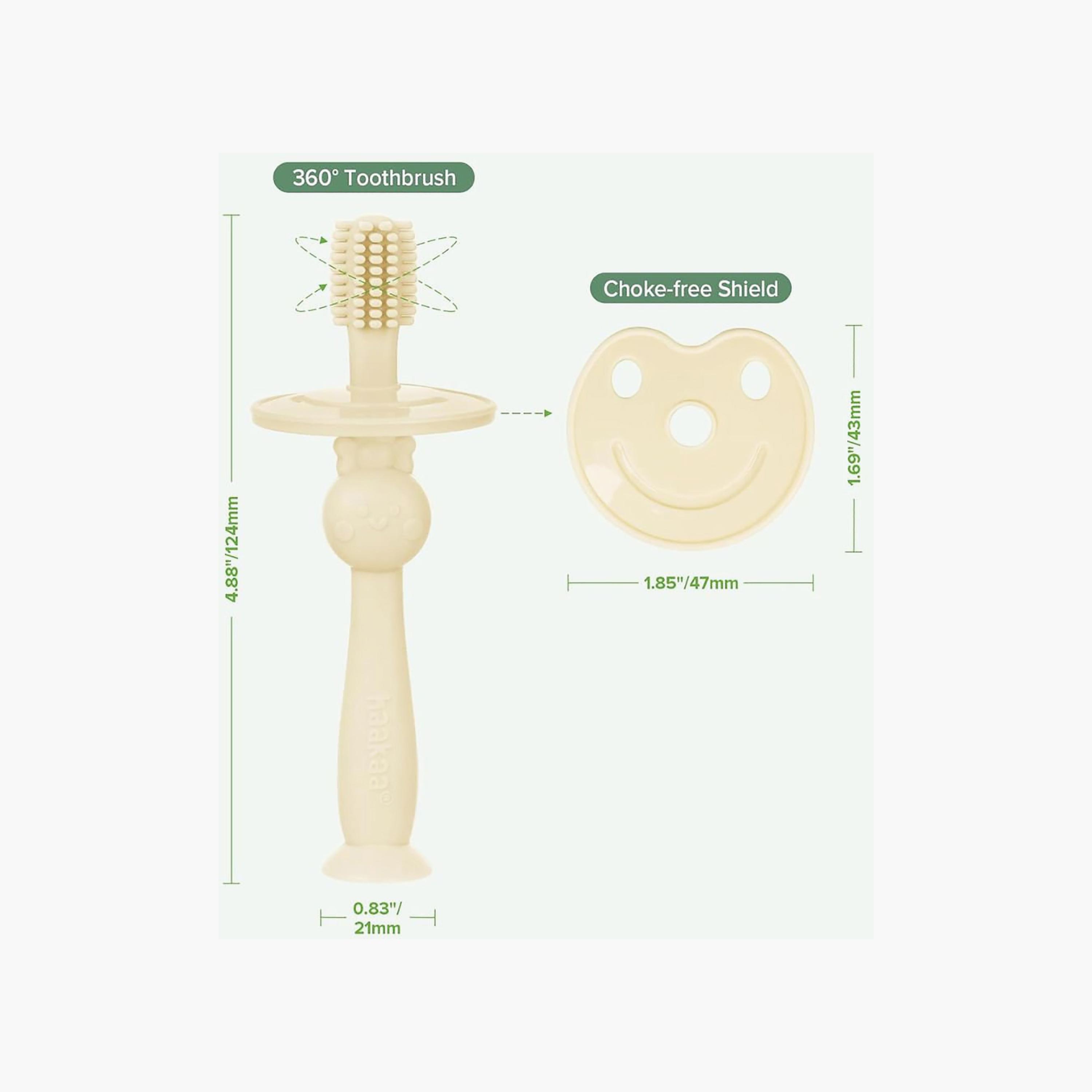 Haakaa 360° Silicone Toothbrush & Choke Free Shield-baby-bathandcare-oralcare-image-2