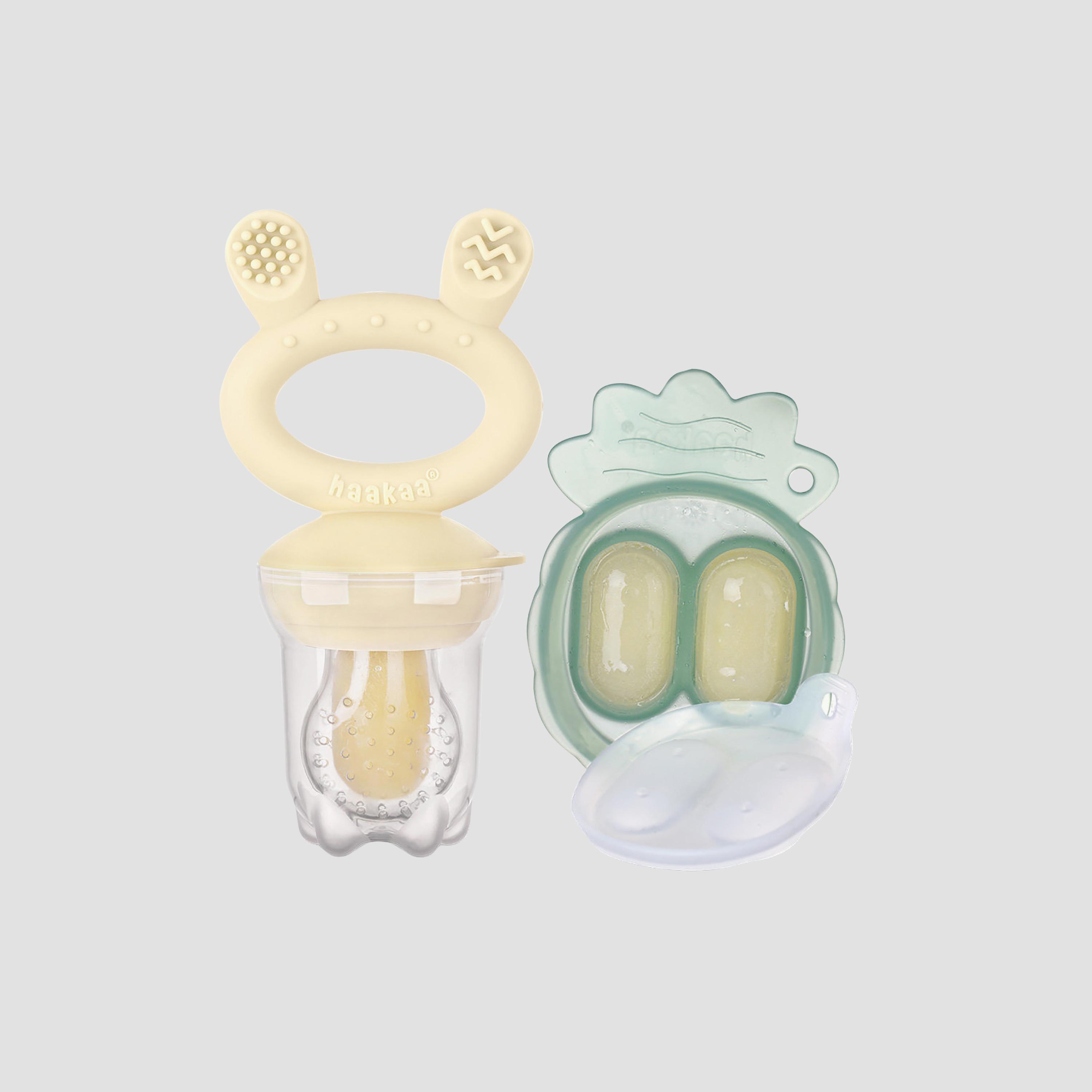 Haakaa Food Feeder Teether & Freeze Tray - Oat-baby-feeding-mealtimeessentials-image-1