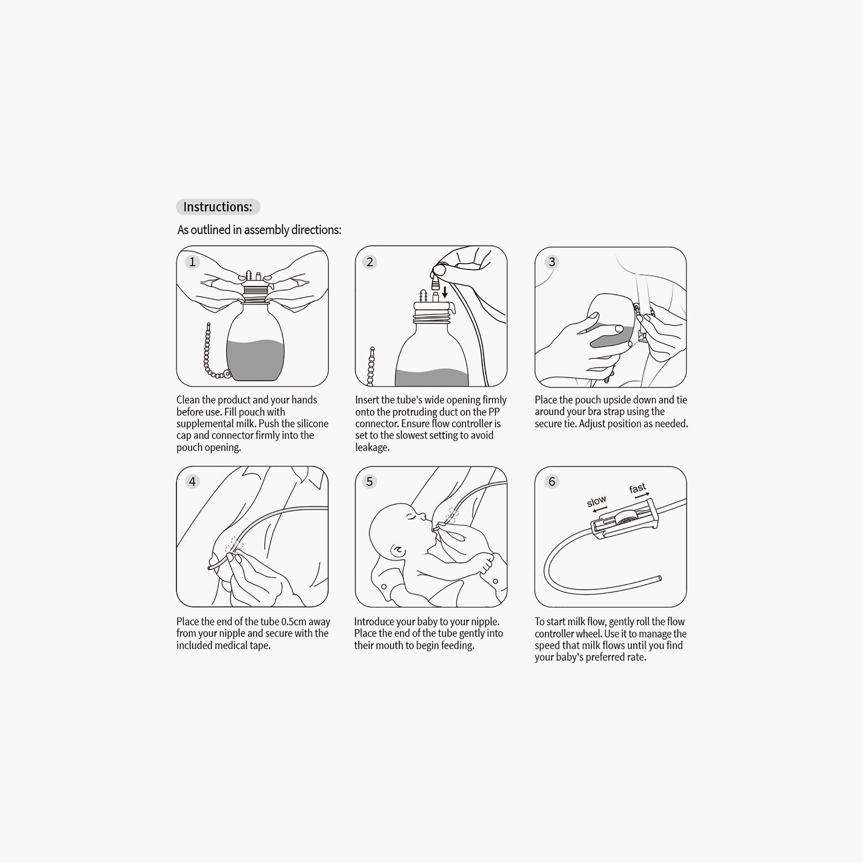 Haakaa Silicone Supplemental Feeding Tube & Pouch Set-baby-feeding-breastfeedingandcare-image-3