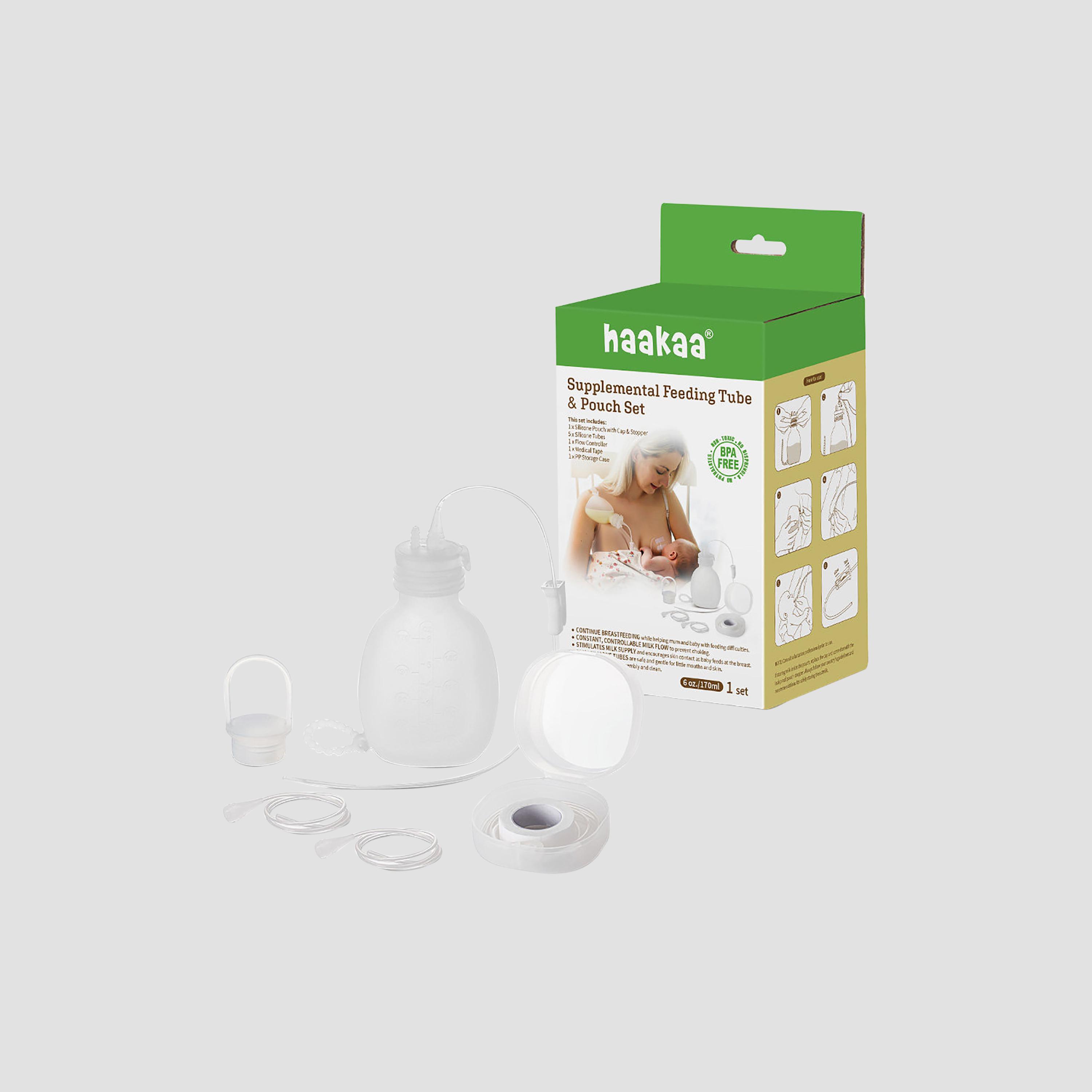 Haakaa Silicone Supplemental Feeding Tube & Pouch Set-baby-feeding-breastfeedingandcare-image-4
