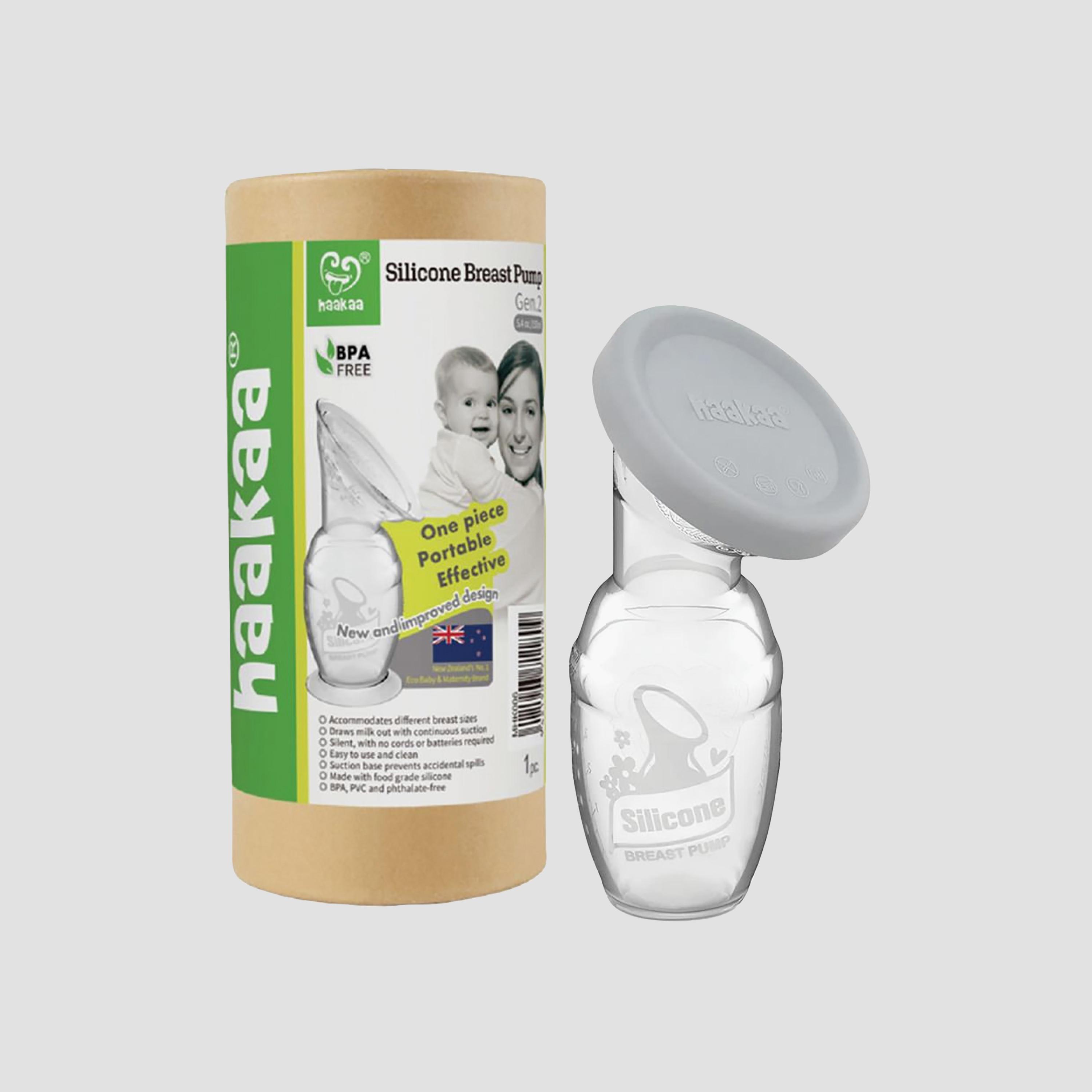 Haakaa Silicone Breast Pump & Cap - 100ml-baby-feeding-breastfeedingandcare-image-2