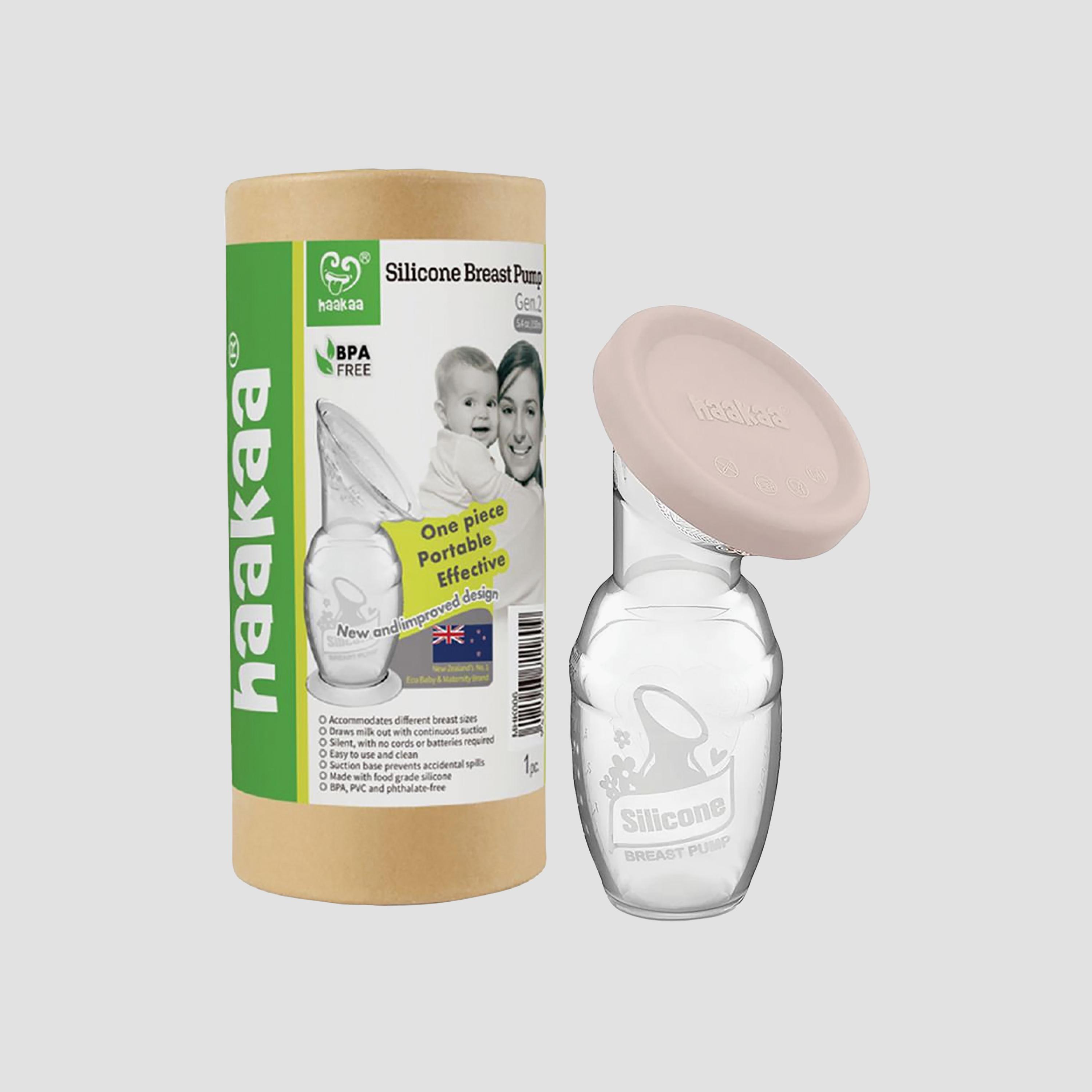 Haakaa Silicone Breast Pump & Cap - 100ml-baby-feeding-breastfeedingandcare-image-2