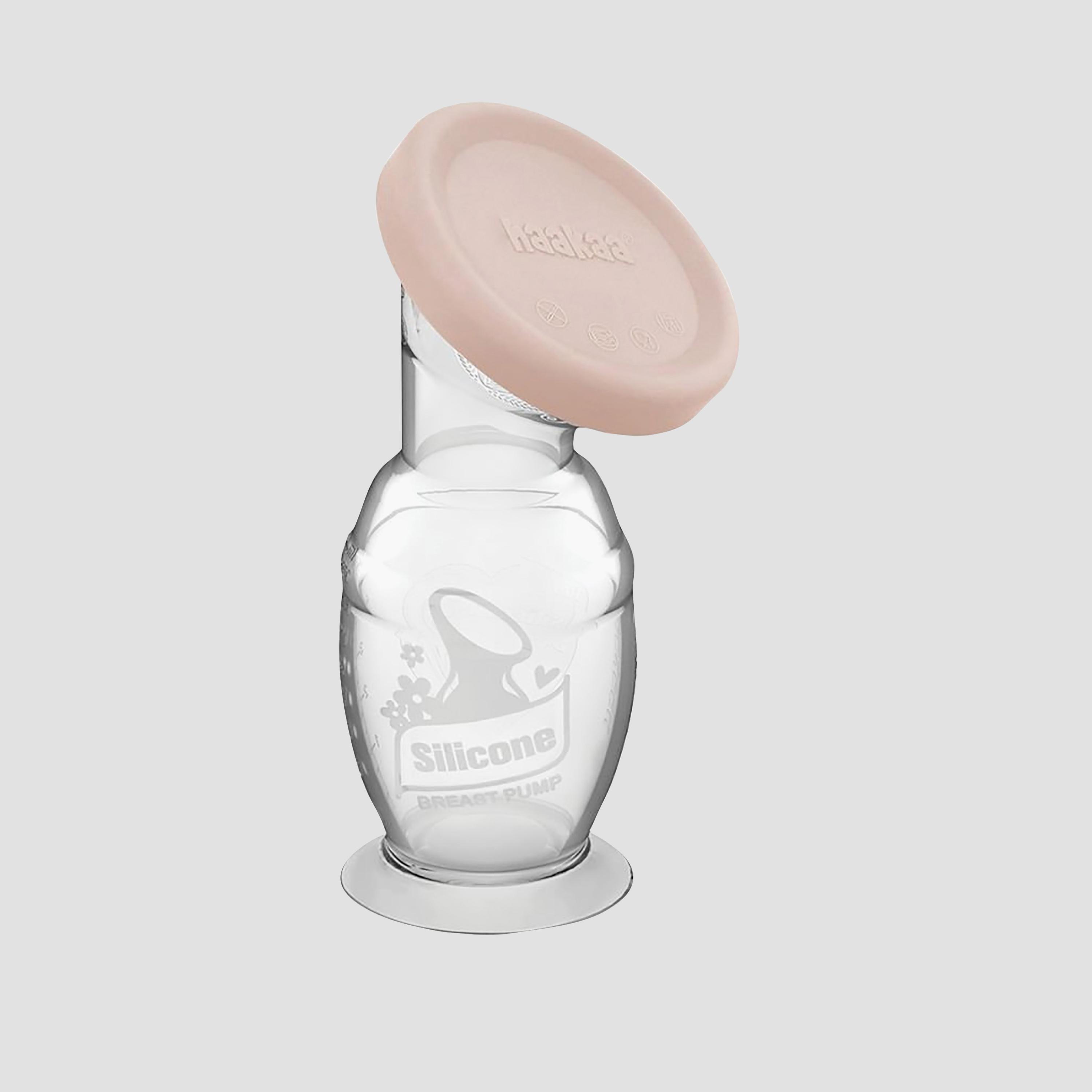 Haakaa Silicone Breast Pump with Suction Base & Cap - 100ml - Blush-baby-feeding-breastfeedingandcare-image-1