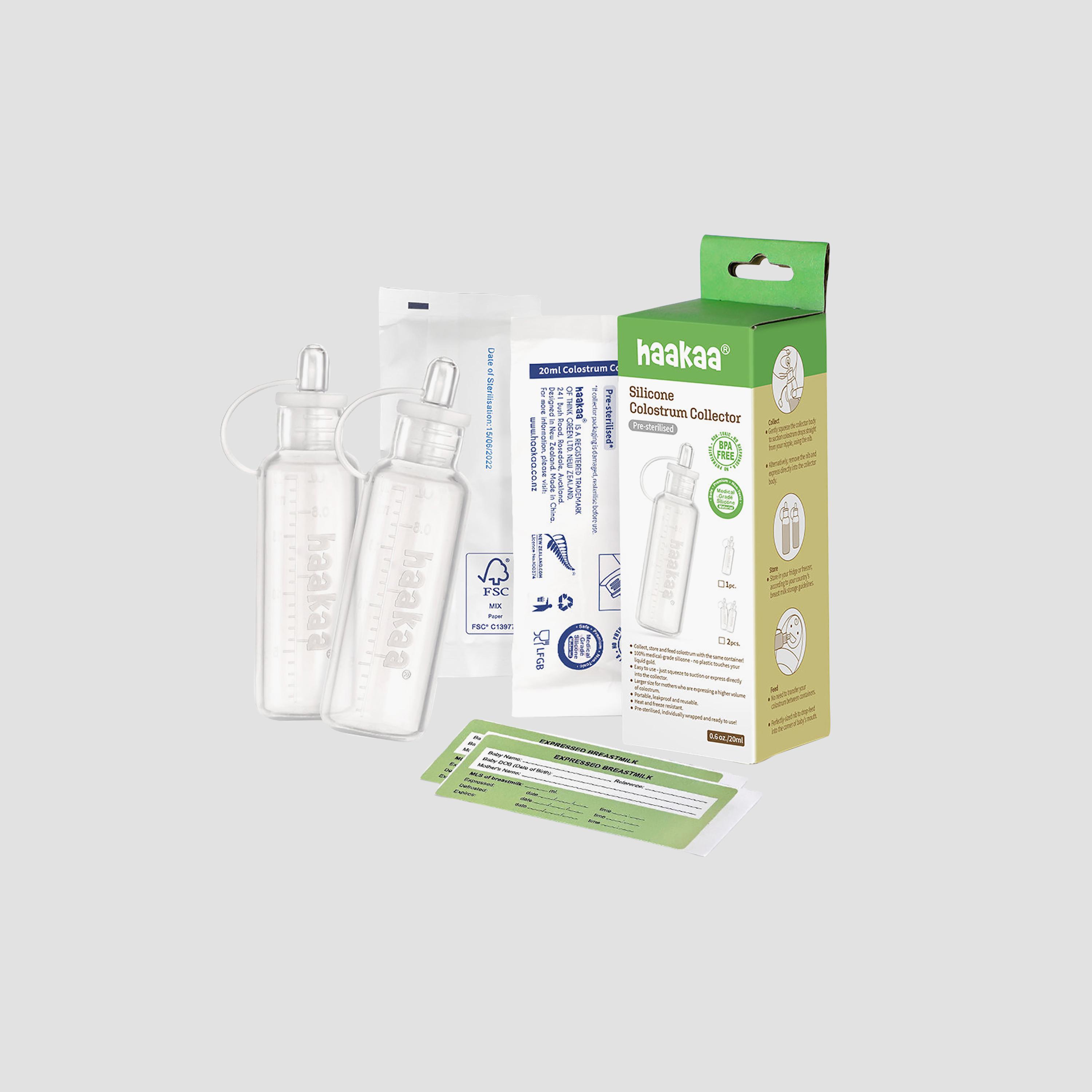 Haakaa 2-Piece Silicone Colostrum Pre-Sterilised Collector - 20ml-baby-feeding-breastfeedingandcare-image-3