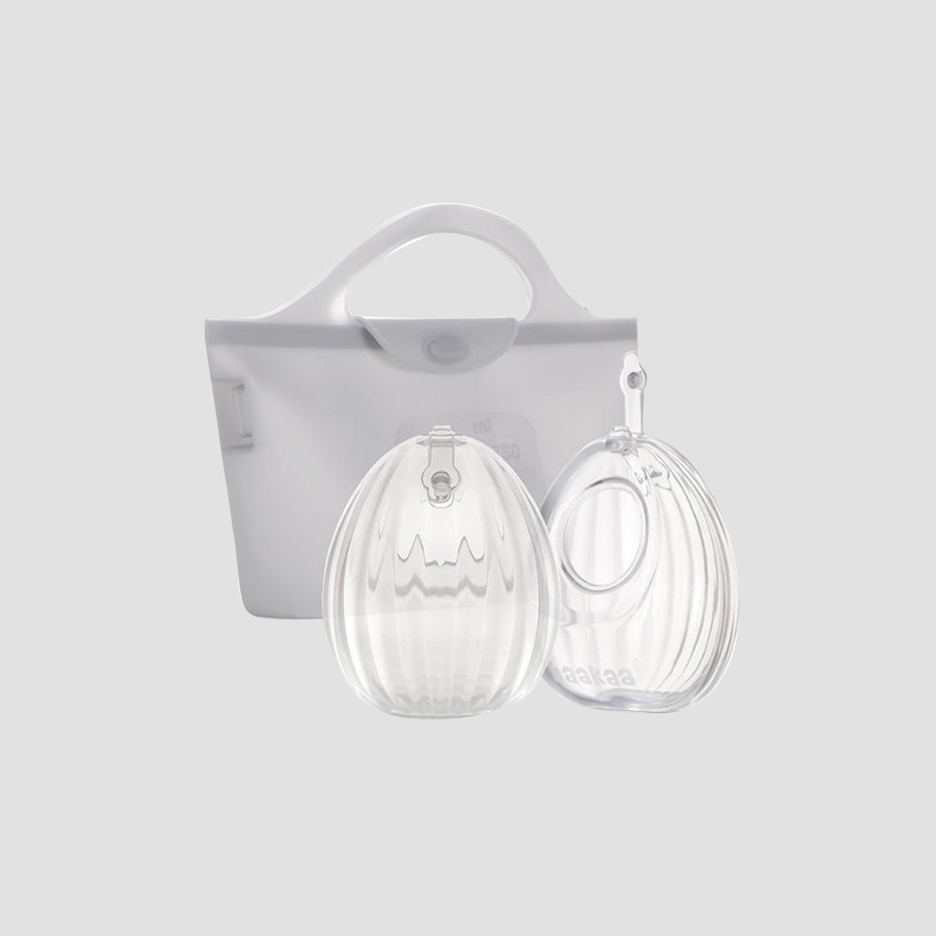 Haakaa 2-Piece Silicone Shell Breast Pumps & Steriliser Bag - 750 ml - Combo-baby-feeding-breastfeedingandcare-image-1
