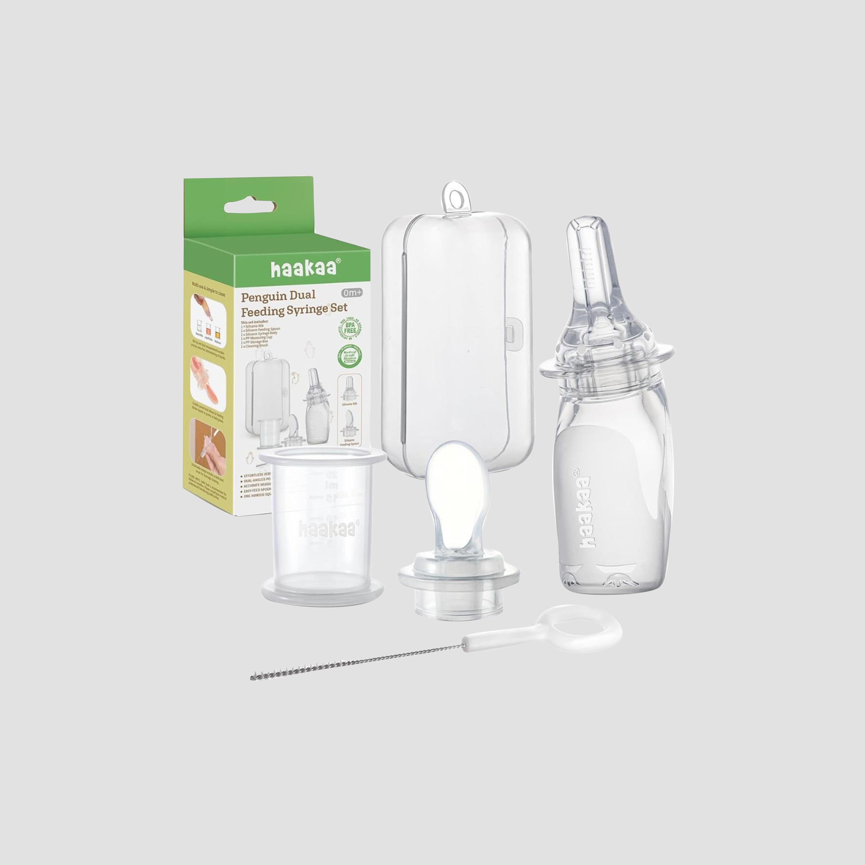 Haakaa Silicone Penguin Dual Feeding Syringe Set-baby-feeding-breastfeedingandcare-image-3