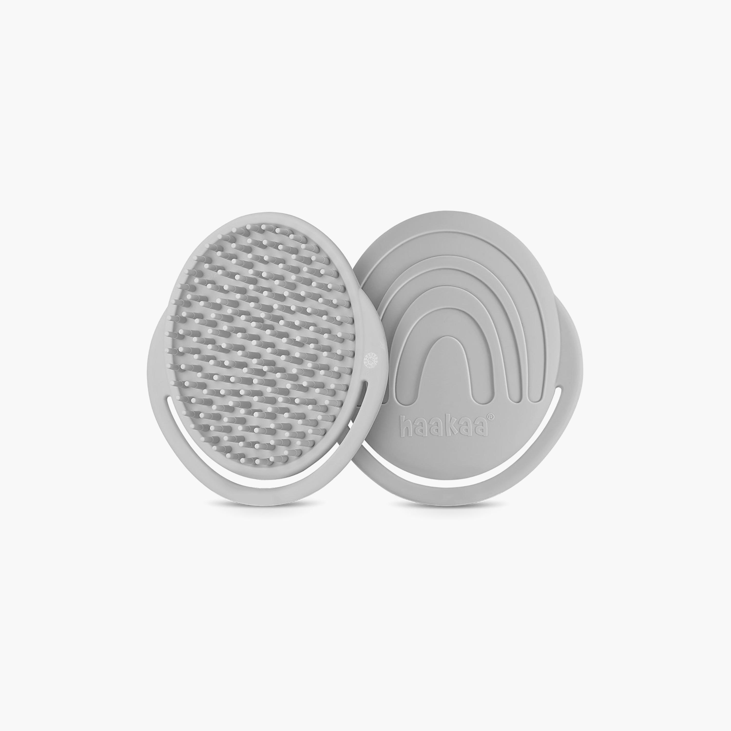 Haakaa Silicone Shampoo Brush - Slate Grey-baby-bathandcare-hairbodyskincare-image-1