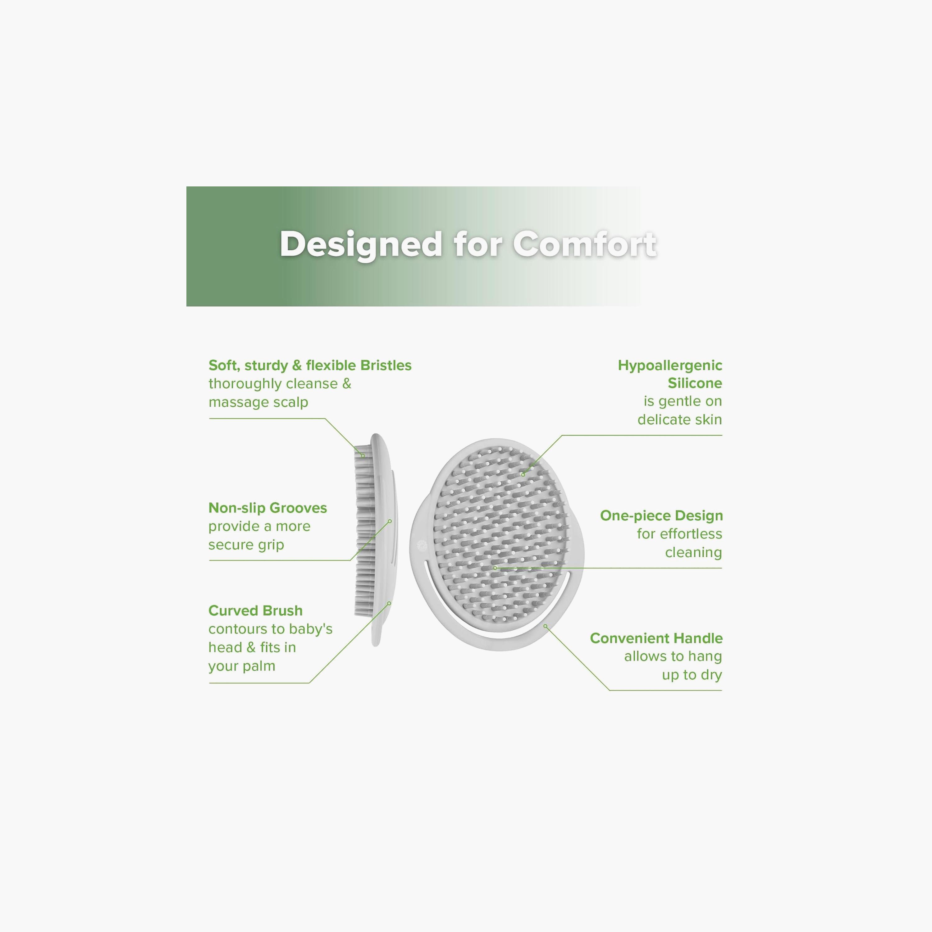 Haakaa Silicone Shampoo Brush - Slate Grey-baby-bathandcare-hairbodyskincare-image-5
